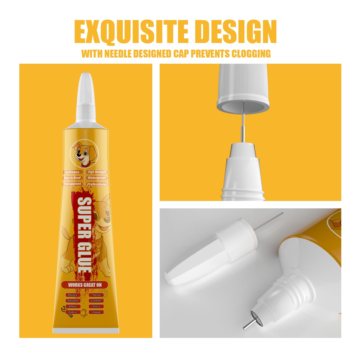 Ceramic Glue for Porcelain, Pottery, Glass, Plastic, Metal & Rubber Repair - 60g Strong Adhesive for DIY Crafts & Home Fixes - Perfect for Mending Broken Dishes, Figurines, Jewelry & Household Items (CGN1)