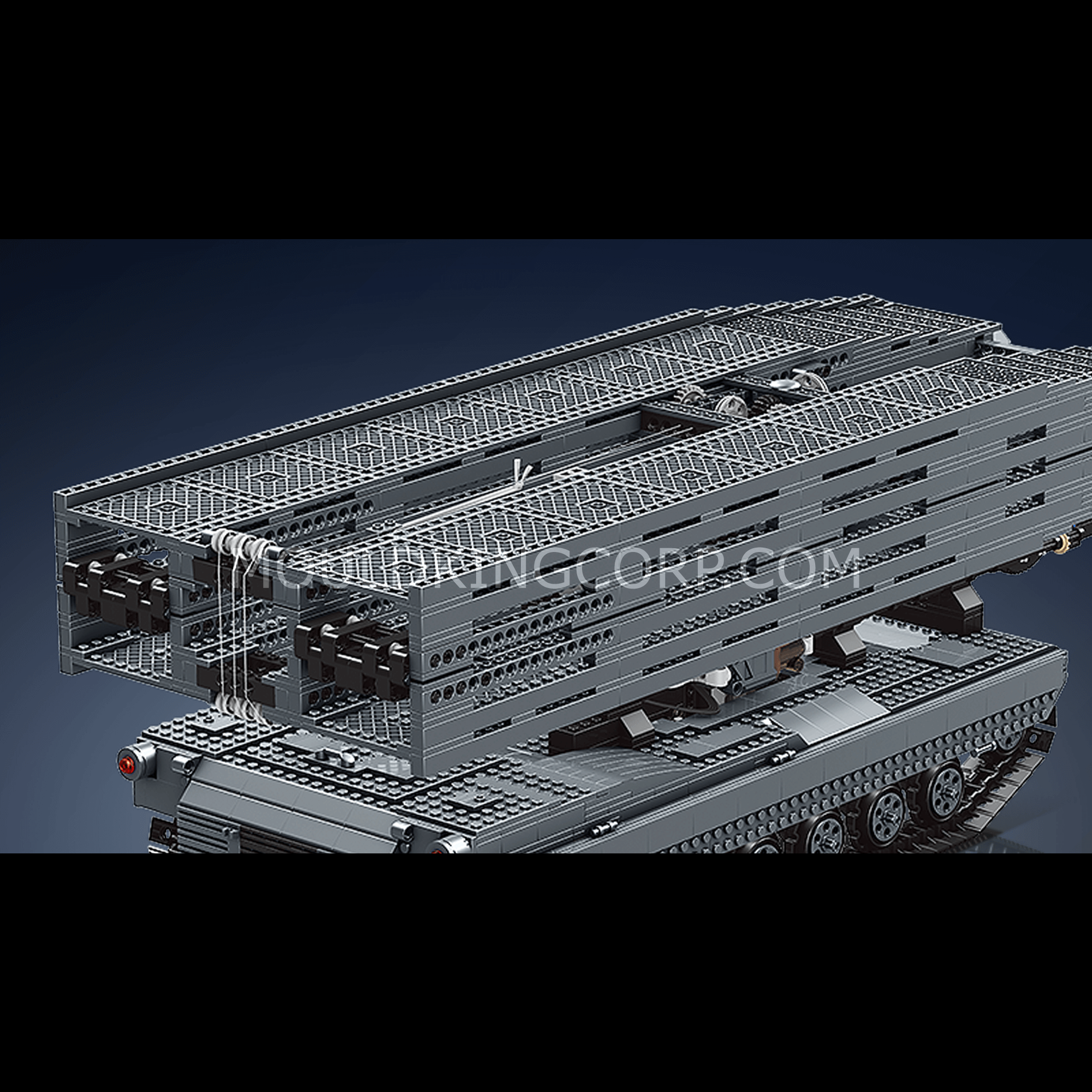 MOULD KING 20002 Assault Bridge Layer Remote Control Building Blocks Set - 2,388 PCS Military Engineering Vehicle Toy for Adults & Kids - Perfect for Collectors, DIY Projects, and Battlefield Scenes