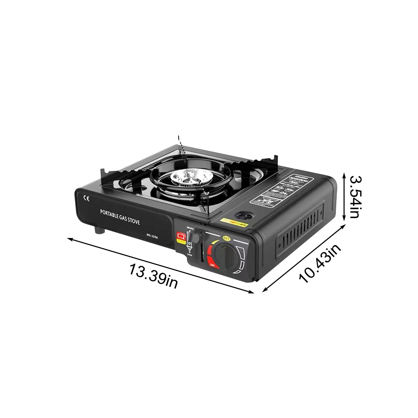 Portable Dual Fuel Camping Stove - Butane & Propane Compatible Outdoor Cooking Stove with Piezo Ignition | Compact Single Burner for Camping, Hiking, Backpacking, Picnics & Emergency Survival Kits | Perfect for RV Trips, Tailgating & Outdoor Adventures