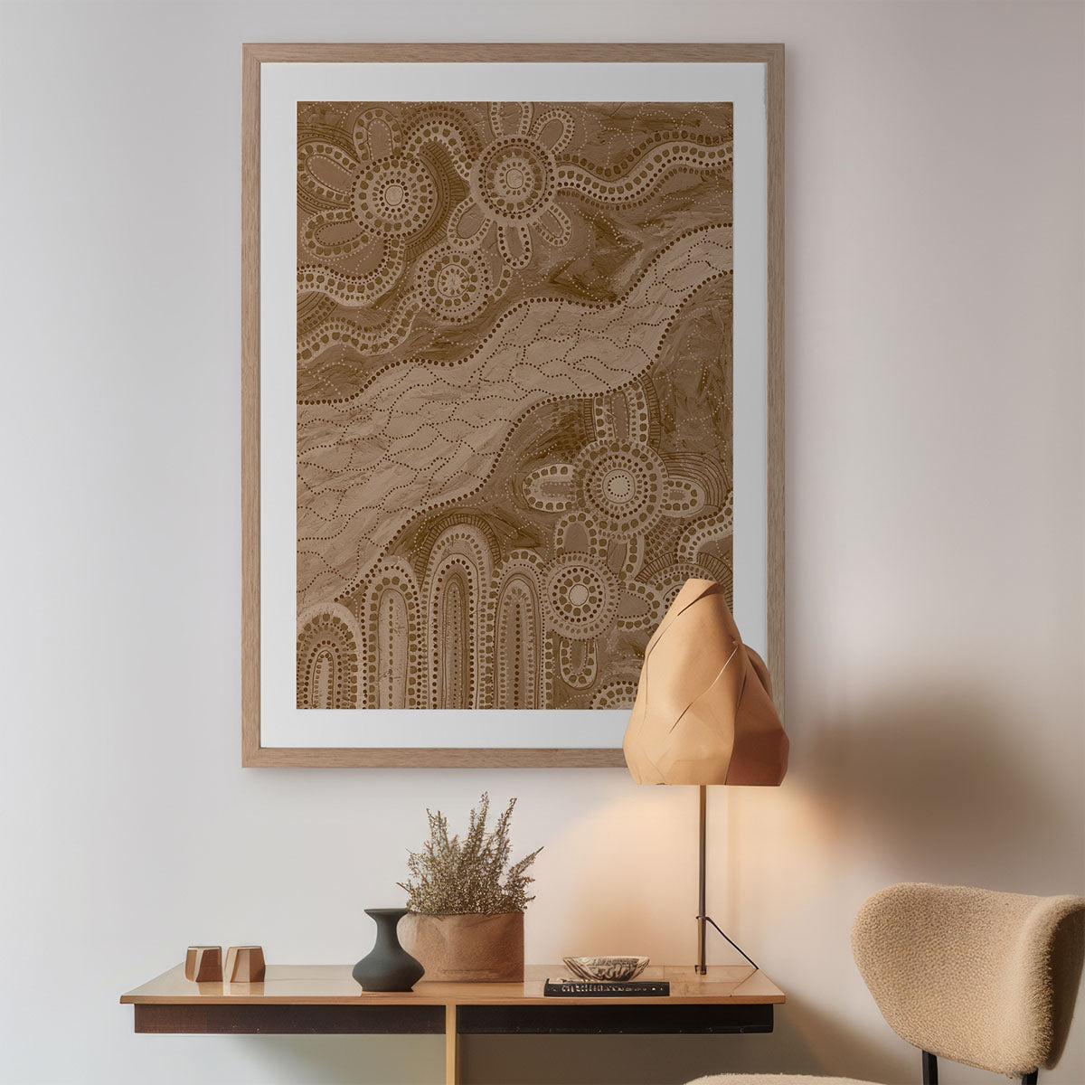 Bila IV Brown Landscape Art Print - Premium Canvas Wall Decor for Living Room, Bedroom & Office - Nature Inspired Home Decor