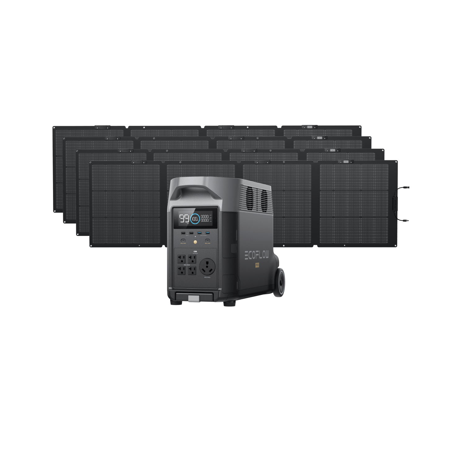 EcoFlow DELTA Pro Solar Generator (PV220W) - Portable Power Station for Camping, Emergencies & Off-Grid Living | 3600Wh Capacity, Solar Charging, Home Backup