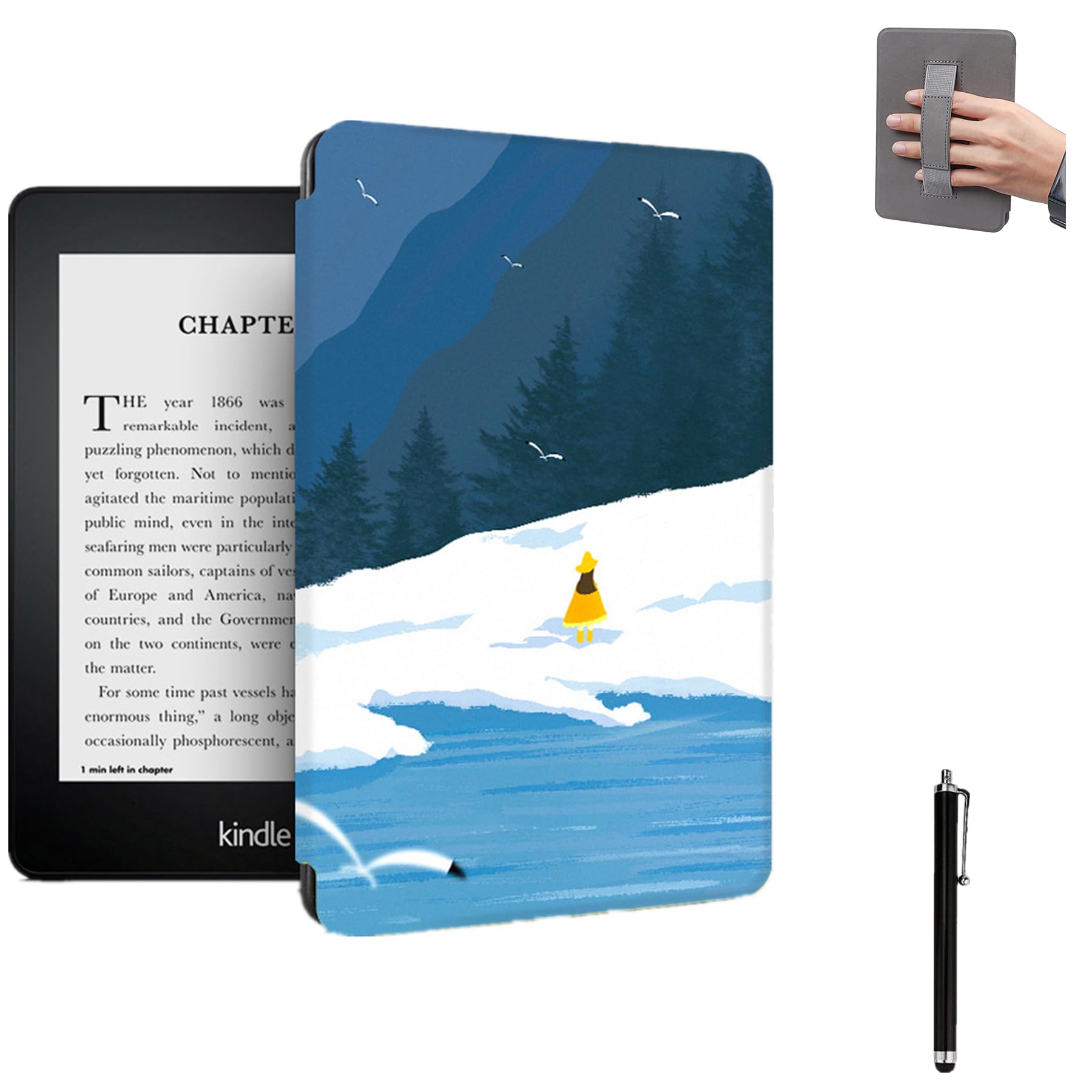 Premium Kindle Paperwhite 10th Gen Case (2018 Model PQ94WIF) - Lightweight Protective Cover with Hand Strap & Auto Sleep/Wake - Perfect for Reading, Traveling & Daily Commute