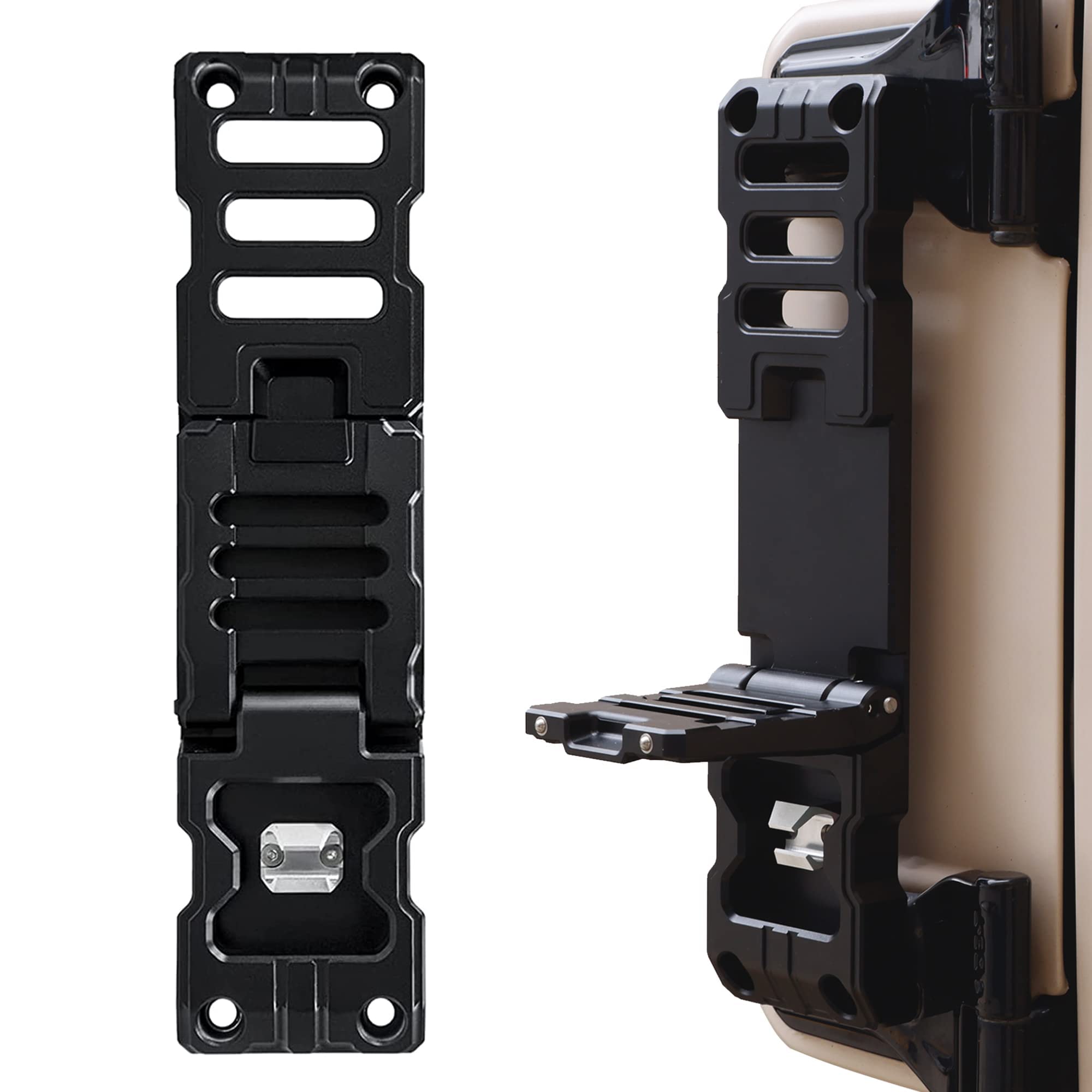 Jeep Wrangler JK JKU JL JLU Gladiator JT 2007-2023 Aluminum Alloy Folding Door Hinge Step with Bottle Opener - 1 Pack - Perfect for Roof Access & Outdoor Adventures