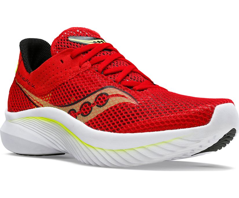 Saucony Men's Kinvara 14 Running Shoes - Lightweight & Cushioned for Road Running, Gym Workouts & Daily Wear - Red Poppy Color