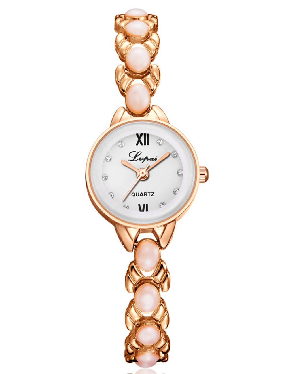 COOKI Women's Crystal Diamond Quartz Watch - Stainless Steel Band Elegant Ladies Wristwatch for Daily Wear, Office & Special Occasions