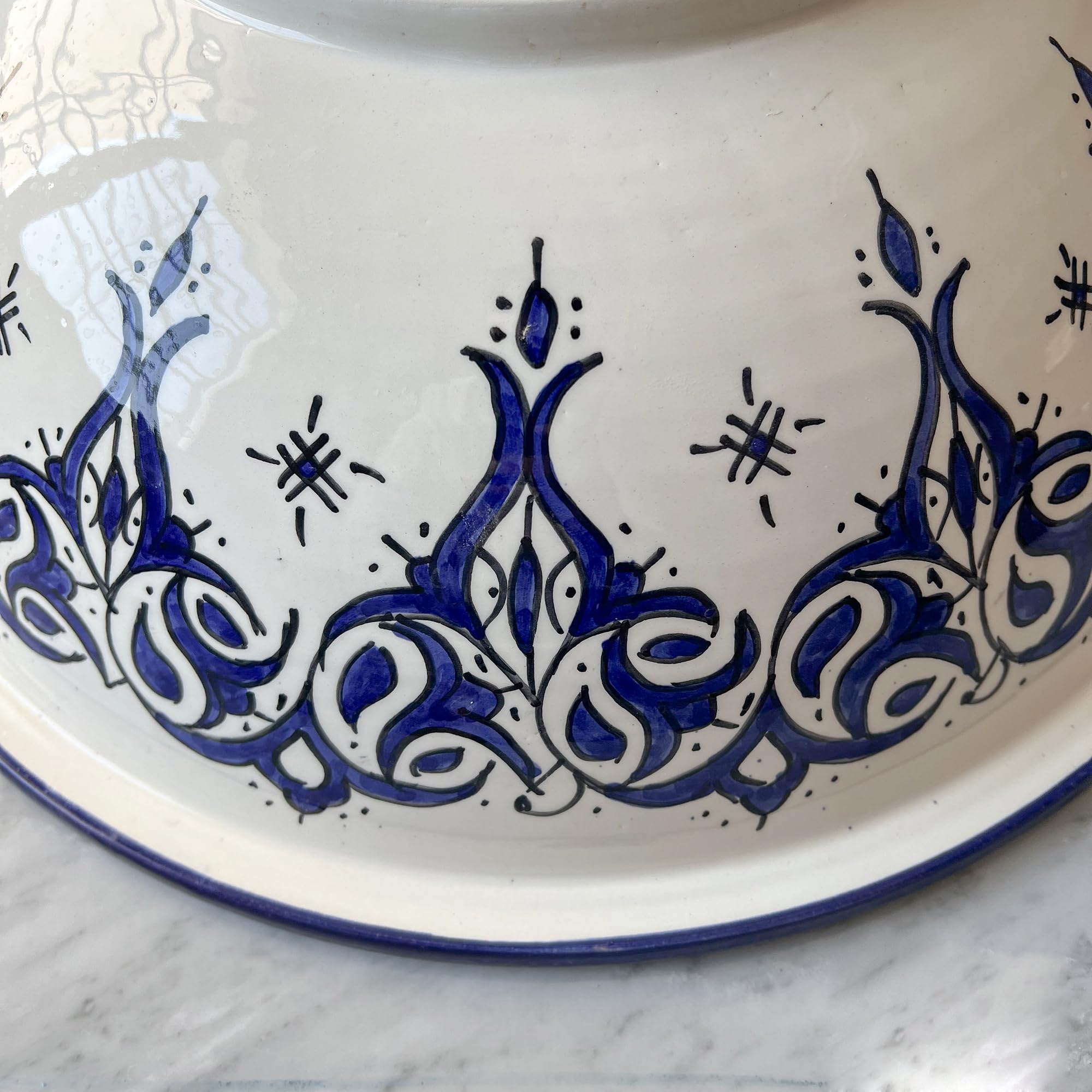 Handmade Moroccan Ceramic Vessel Sink - 14