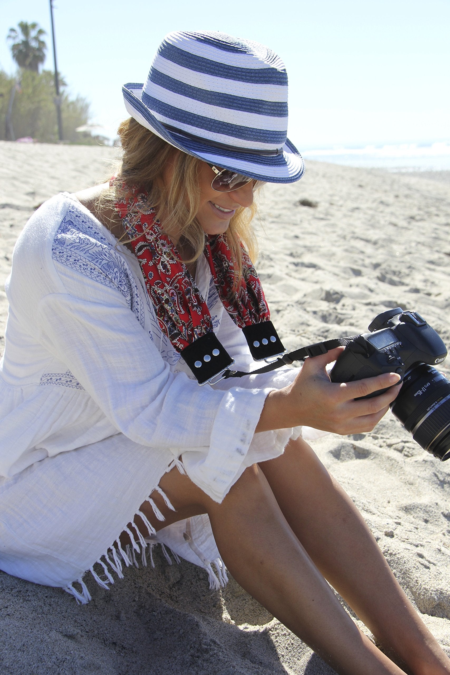 Liberty Scarf Camera Strap - Classic Comfortable Adjustable Neck Strap for DSLR Mirrorless Cameras | Trendy Photography Accessory Gift for Photographers | Perfect for Travel, Weddings & Outdoor Shoots