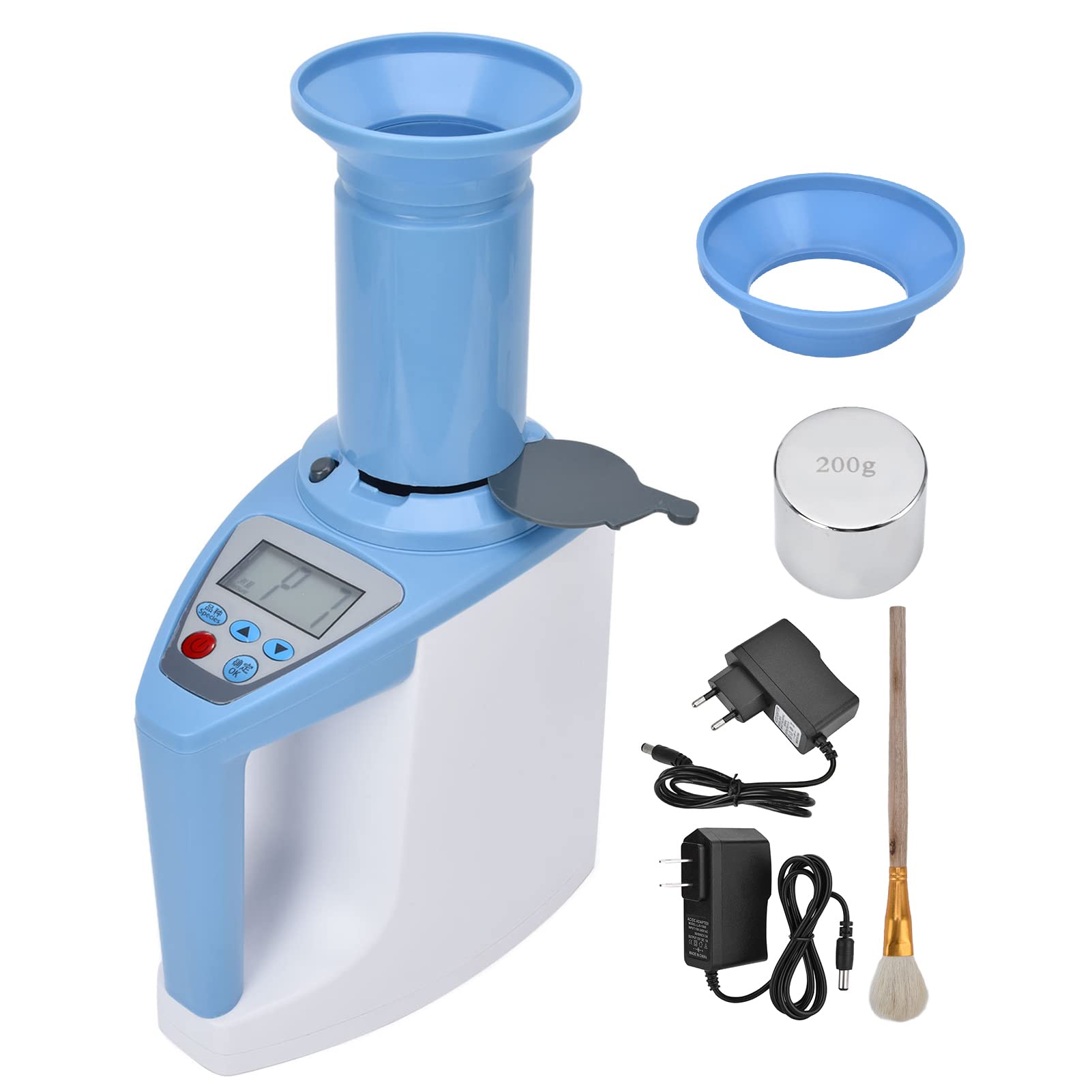 Smart Grain Moisture Meter - Digital LCD Touch Panel Wheat & Corn Moisture Tester with Low Power Consumption (100-240V) | Perfect for Farmers, Grain Storage & Agriculture Quality Control