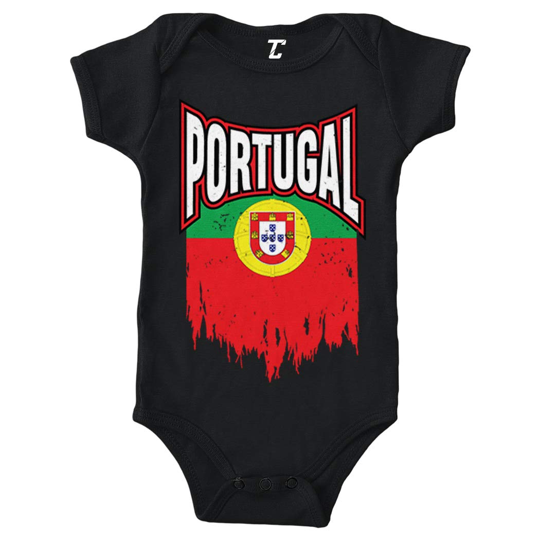 Tcombo Portugal Torn Flag - Portuguese Strong Bodysuit | Patriotic Costume for Soccer Games, National Celebrations & Cosplay Events