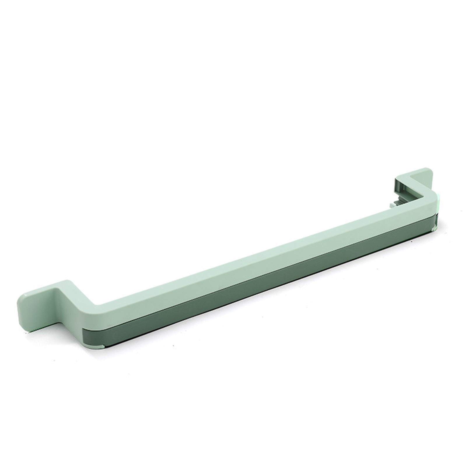 GEIRONV Wall Mounted Retractable Towel Holder & Bathroom Slipper Rack - No Drill Hole-Free Installation, Space Saving Shoe Storage Organizer (Green) - Perfect for Small Bathrooms, Toilets & Laundry Rooms