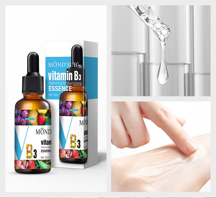 Niacinamide & Vitamin C Face Serum for Healthy Skin - Reduces Spots, Brightens & Tightens - 30ml | Mond'sub Vitamin B3 Serum for Dark Spot Treatment & Glowing Skin Care Routine