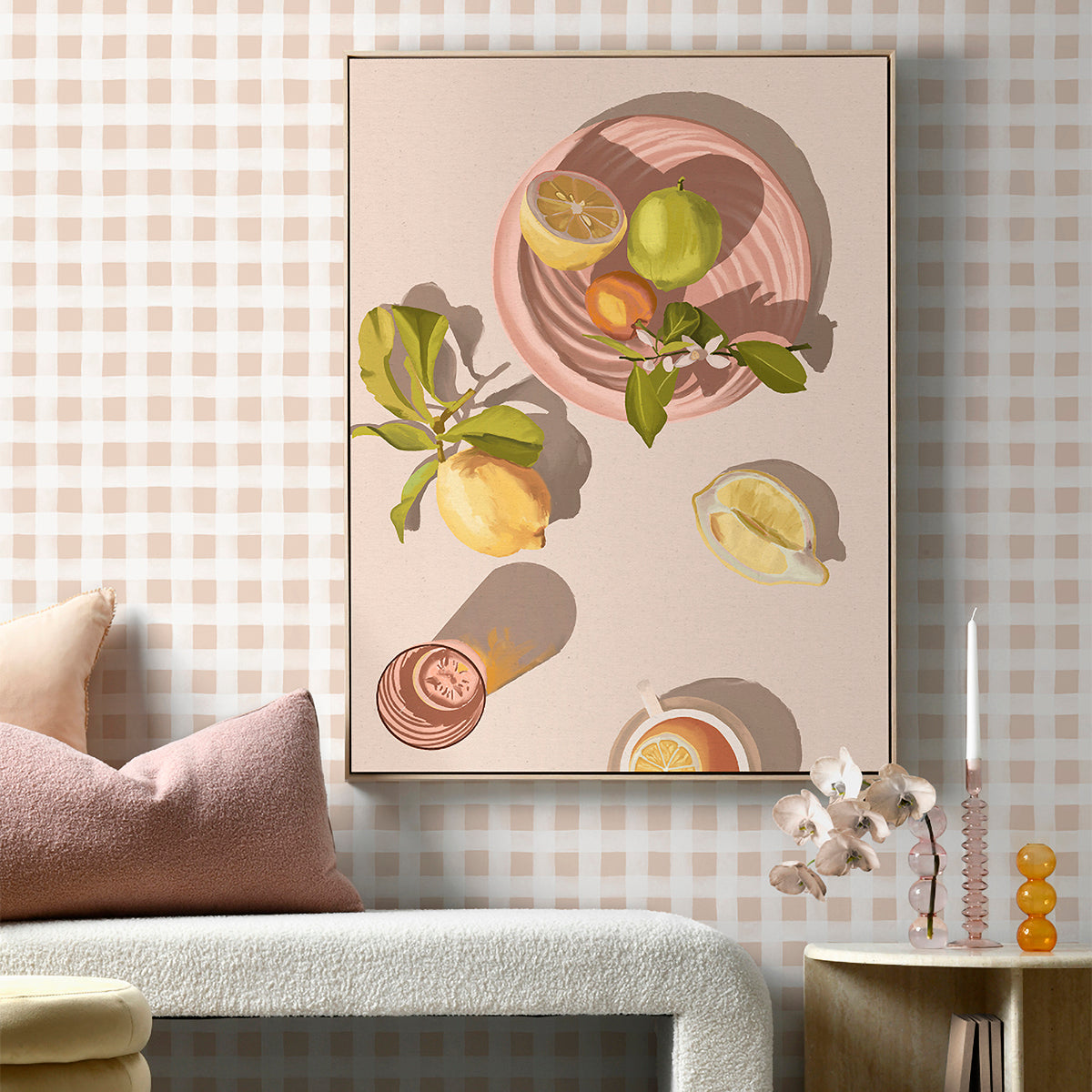 Citron Portrait Art Print - Vibrant Lemon Wall Decor for Kitchen, Dining Room & Office | Modern Botanical Artwork