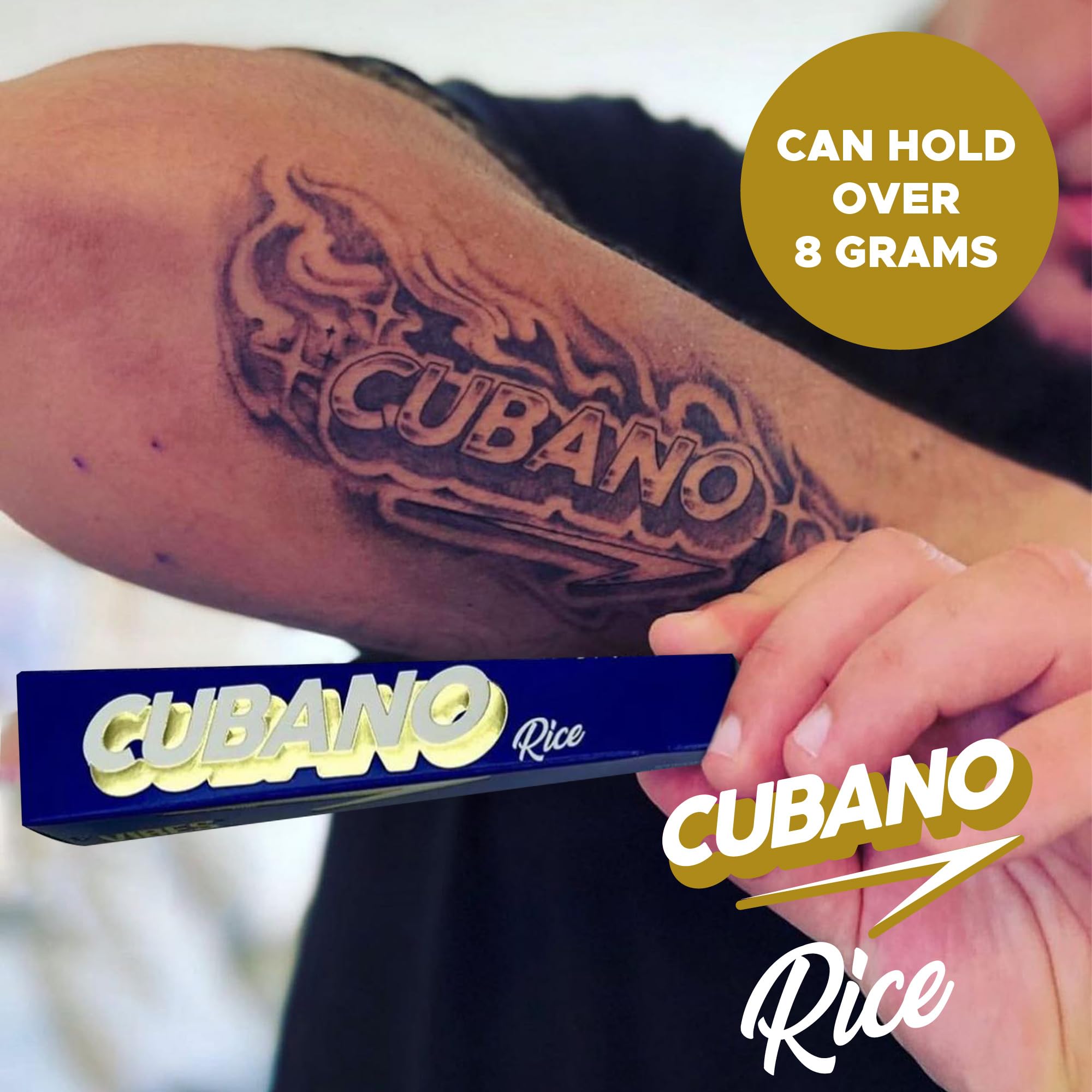 Premium Vibes Cubano Cones - 24 Pack Natural Rice Paper Pre-Rolled Cones (8g+ Each) | Slow Burning with Acacia Gum | No Calcium Carbonate | Perfect for Relaxation, Social Gatherings & Extended Smoking Sessions
