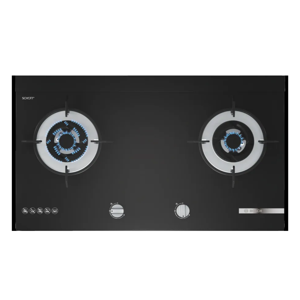 PMD82D31AF 78cm 2 Burner Gas Hob (TG) - Compact Stove for Small Kitchens, Apartments & Outdoor Cooking