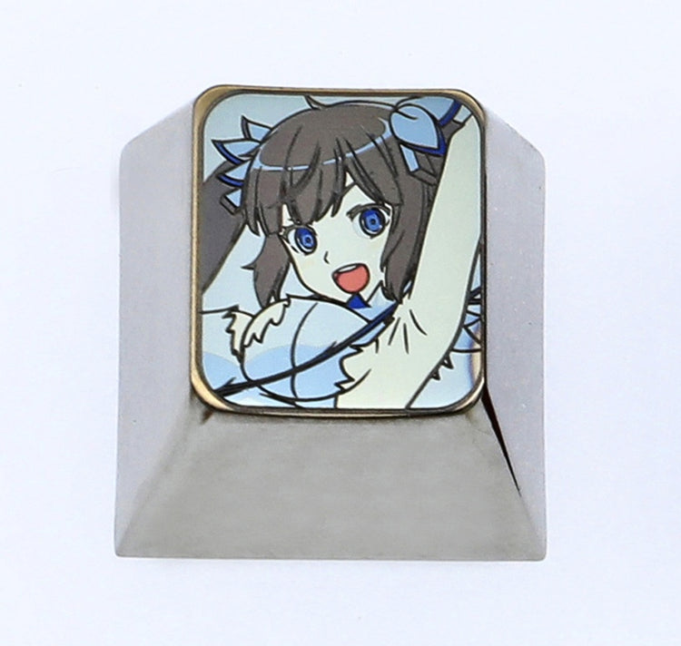 Hestia 1U Color Titanium Alloy Carved Metal Keycaps - Custom Mechanical Keyboard Keycaps for Gaming, Typing & PC Enthusiasts