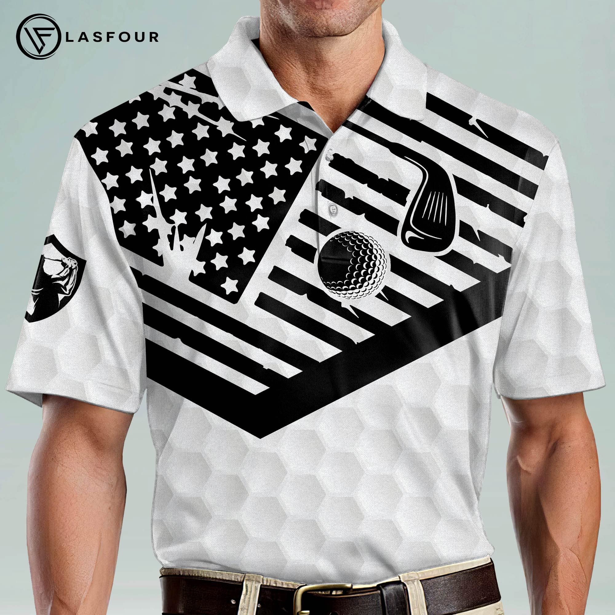 LASFOUR Custom Funny Golf Shirts for Men - 