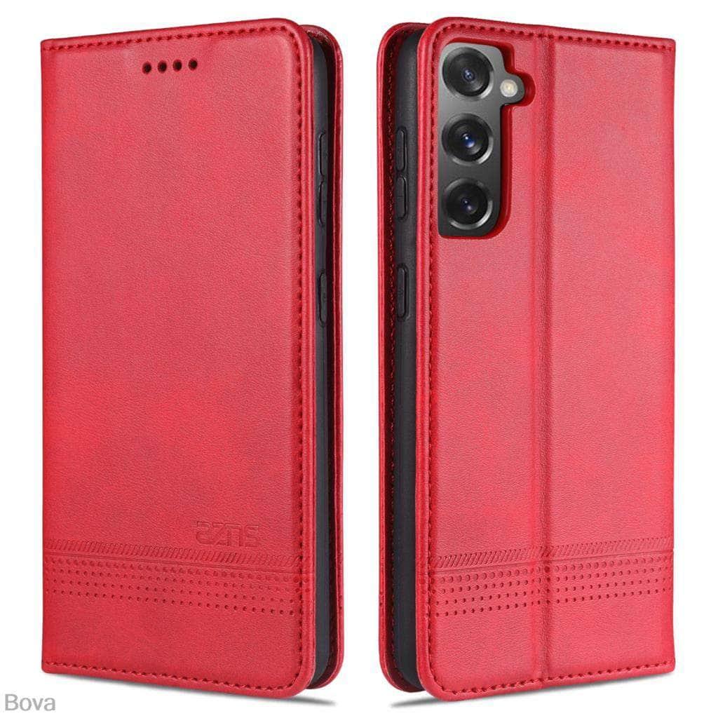 Premium Magnetic Heat Adsorption Leather Case for Samsung Galaxy S22 Ultra - Perfect for Work, Travel & Daily Protection