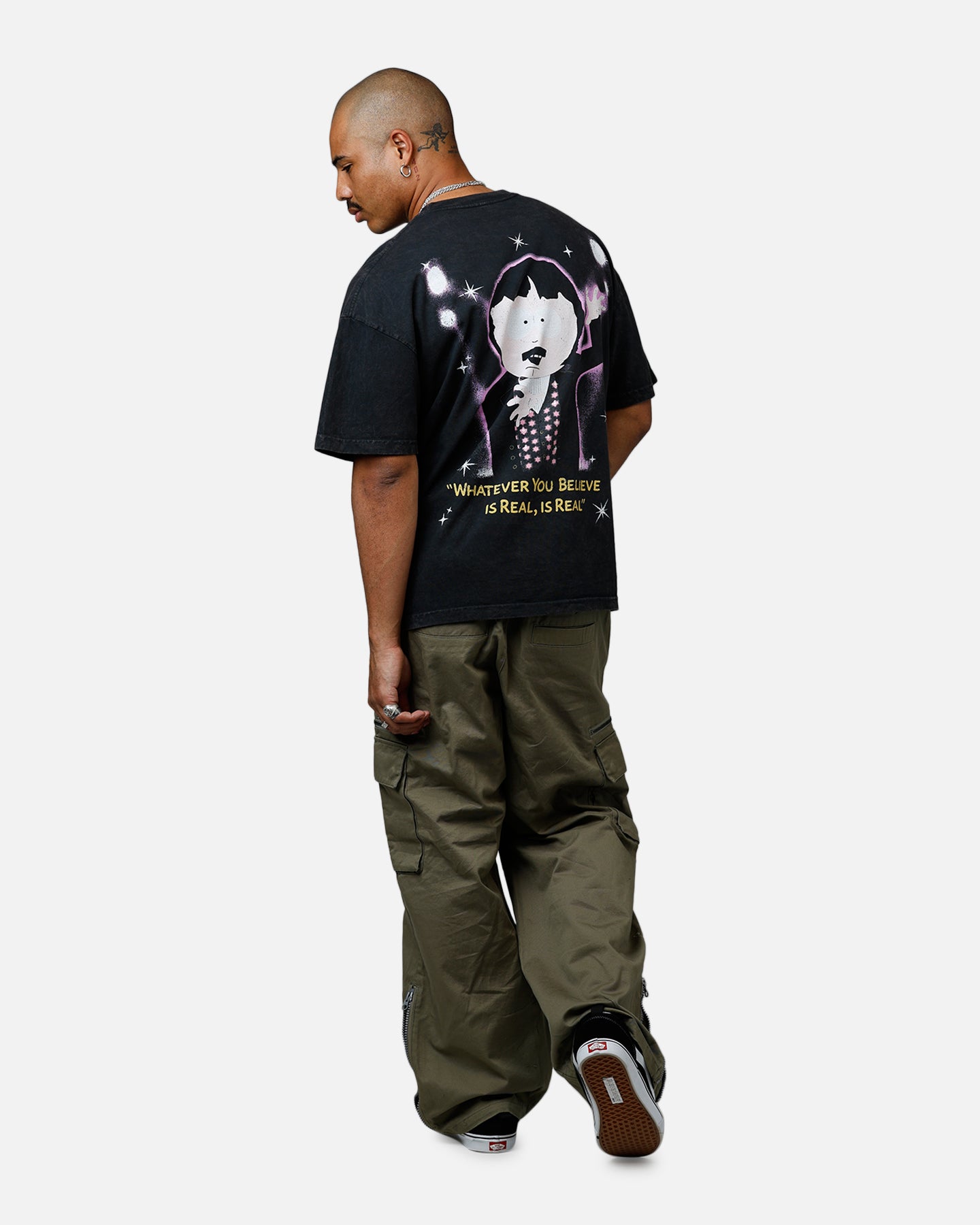 The Amazing Randy Heavyweight Black Acid Wash T-Shirt by 73 Studio - Perfect for Casual Wear, Concerts, and Fan Merchandise