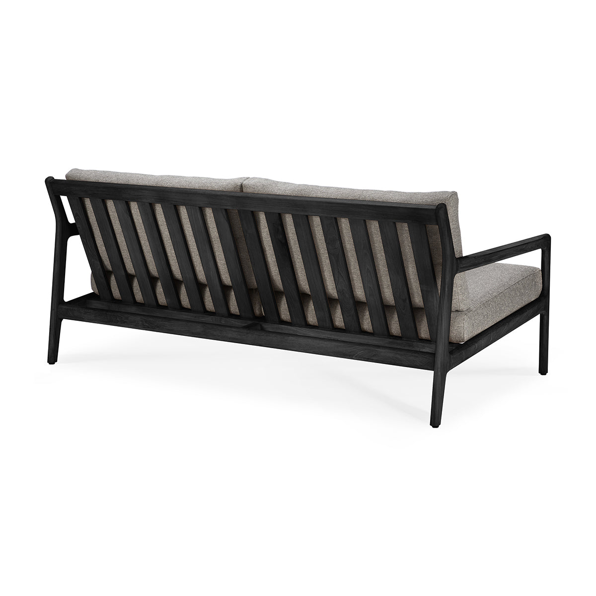 Outdoor 3-Seater Sofa with Jack Fabric - Teak Black & Mocha - Perfect for Patio, Garden, and Backyard Relaxation