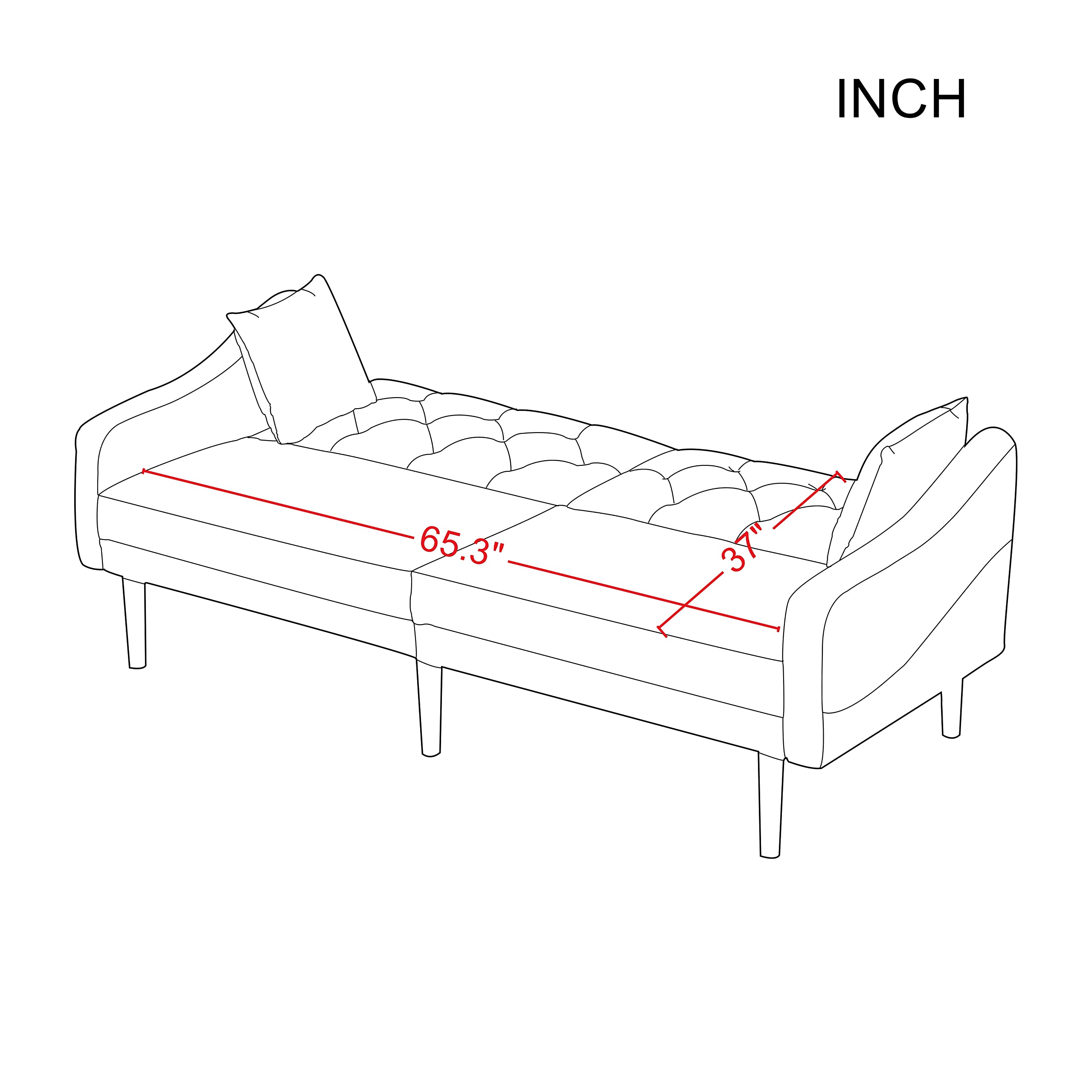 Modern Velvet Convertible Futon Sofa Bed - Soft Folding Loveseat Sleeper Couch for Small Spaces, Living Room, Apartment & Office - Perfect for Guest Room, Studio & Dormitory