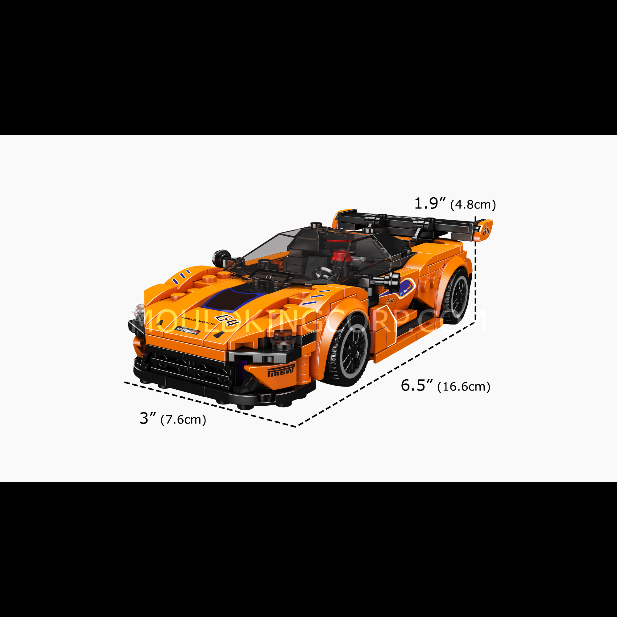 Mould King 27064 720S GT3 Sports Car Building Set - 382 Pcs DIY Model Kit for Adults & Teens | Creative Gift for Car Enthusiasts | Home Office Decoration & Collectible Display