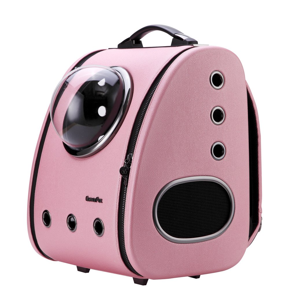 Premium CloverPet Luxury Bubble Sporty Pet Carrier Backpack for Cats & Dogs - Lightweight, Breathable & Comfortable Travel Backpack for Small Pets - Perfect for Air Travel, Hiking, and Outdoor Adventures