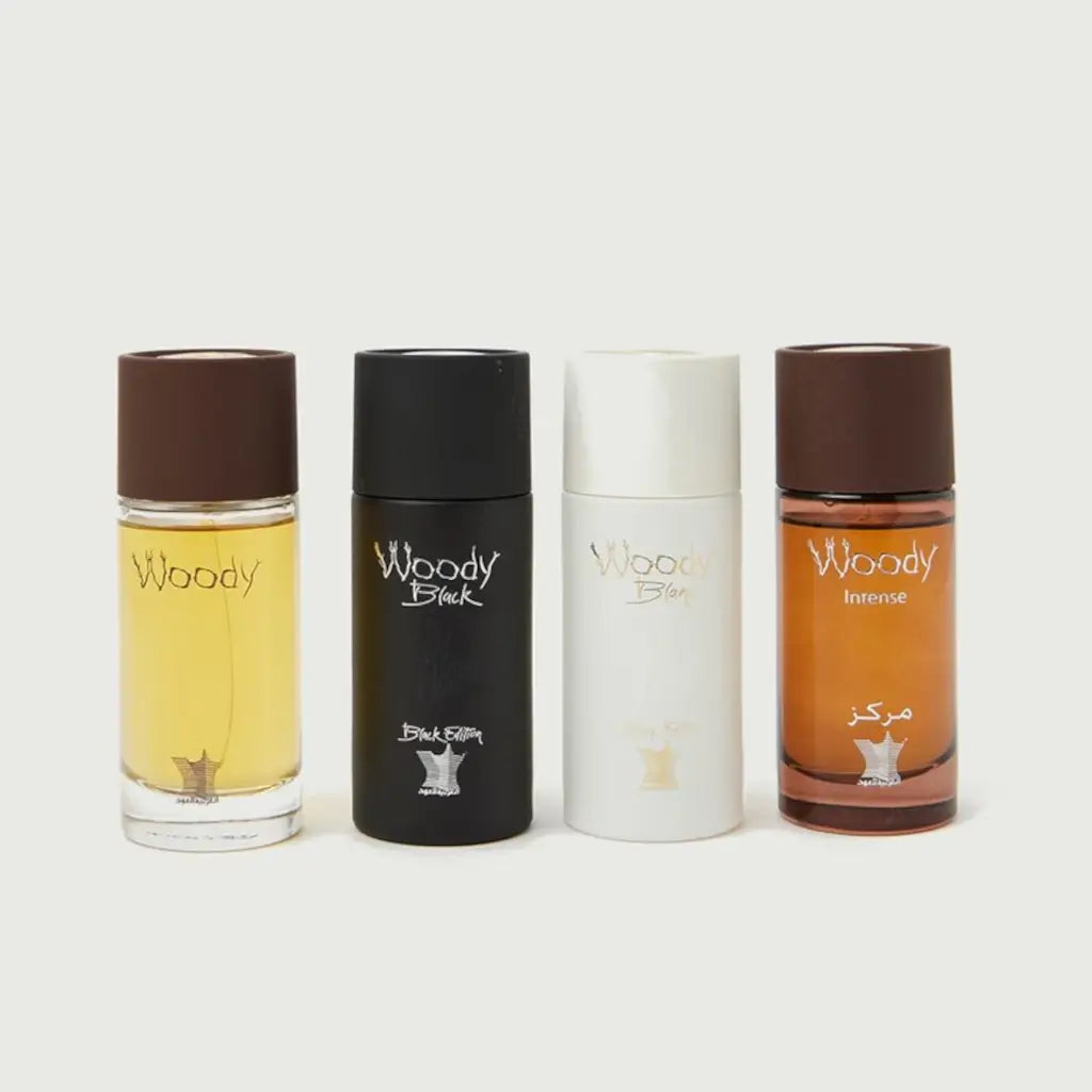 Woody Collection Eau de Parfum Set - 4 x 50ml Luxury Perfume Gift Set for Men & Women | Perfect for Daily Wear, Date Nights & Special Occasions