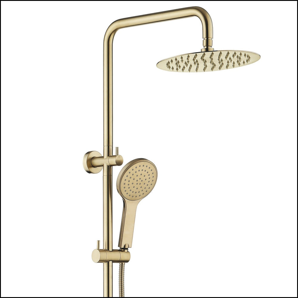 FIENZA Kaya Urban Brass Twin Shower Head - High Pressure Rainfall & Handheld Combo - Matte Black Finish - Perfect for Modern Bathroom & Spa Experience