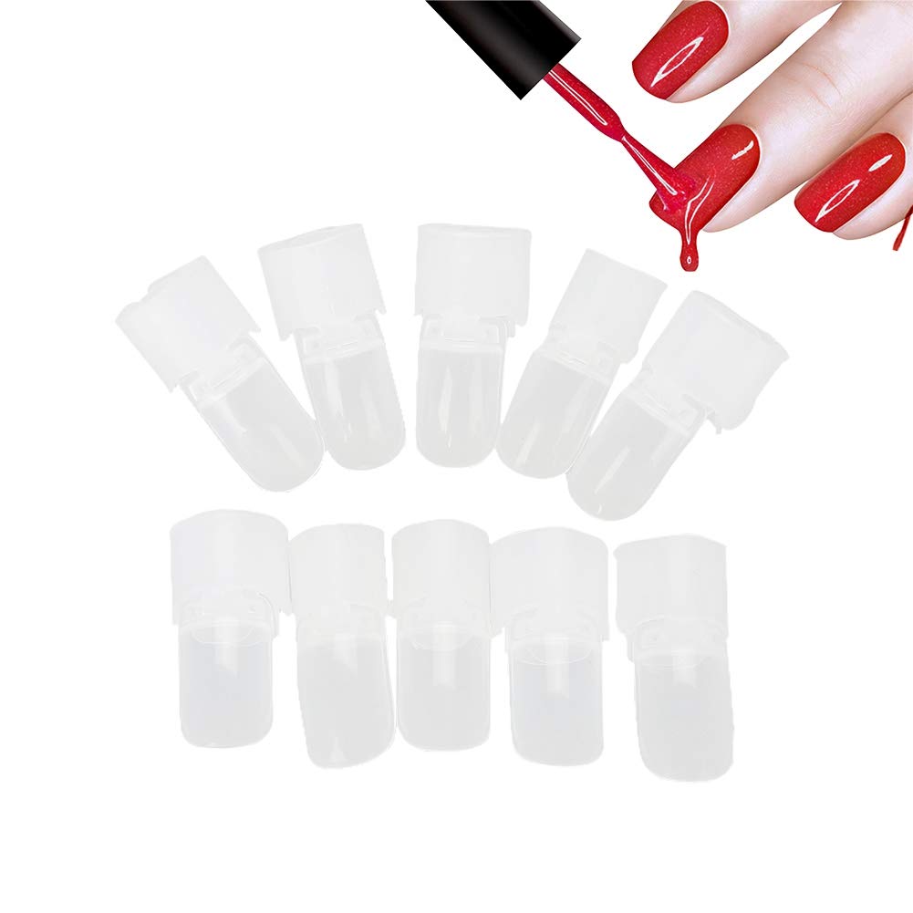 10pcs Nail Polish Protector Tips - Finger Nail Art Shields for Manicure & Salon Use, Reusable Nail Varnish Guards for Professional & Home Nail Care - Perfect for Nail Salons, DIY Manicures & Beauty Treatments