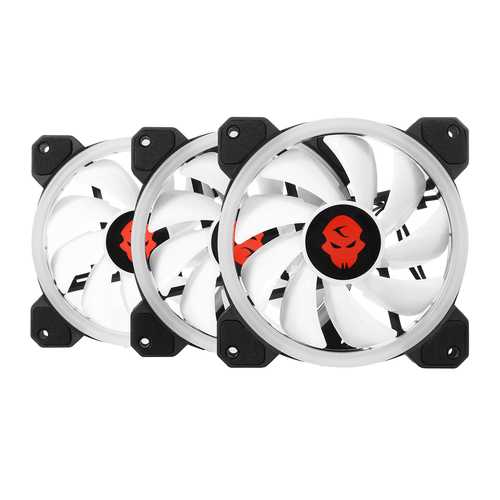 Coolmoon 3-Pack 120mm RGB LED PC Case Fans with Remote Control - Adjustable Color Lighting for Computer Cooling & Gaming Setup | Perfect for PC Builds, Gaming Rigs & Custom Computer Cases