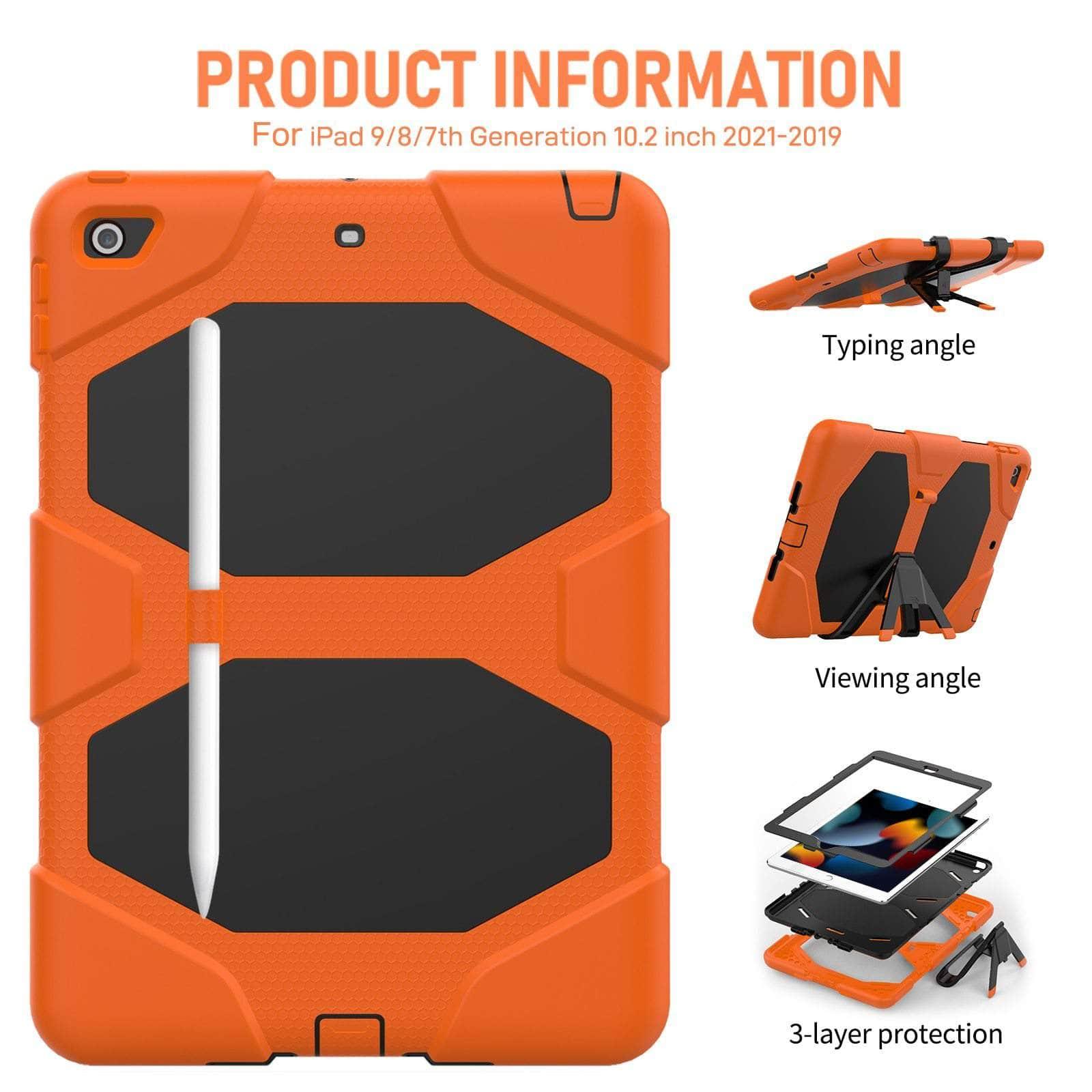 Durable Kids Proof iPad 9 10.2 Inch (2021 Model) Protective Case - Shockproof Cover for School, Travel & Home Use