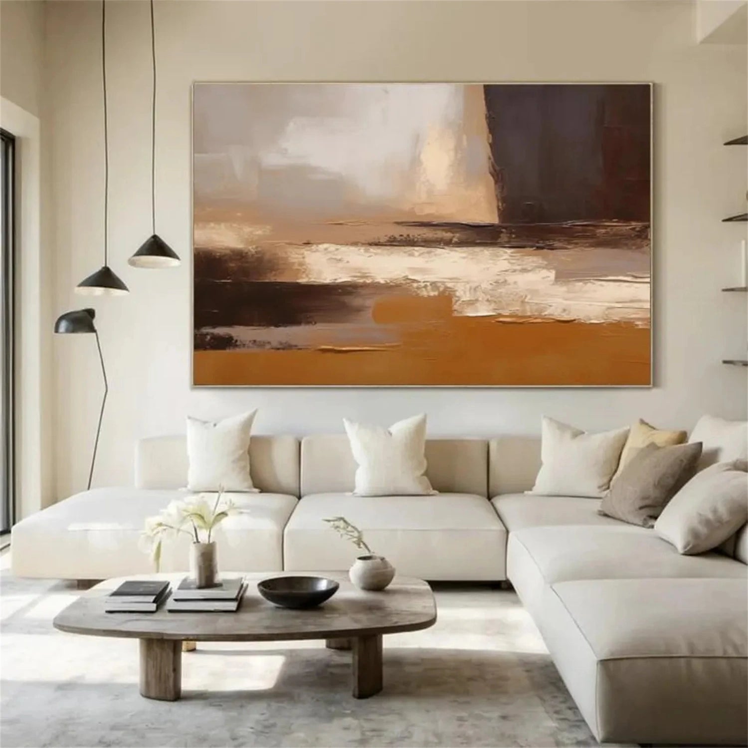 Abstract Painting #AB 268 - Modern Wall Art for Living Room, Bedroom & Office Decor | Large Canvas Artwork for Home & Commercial Spaces