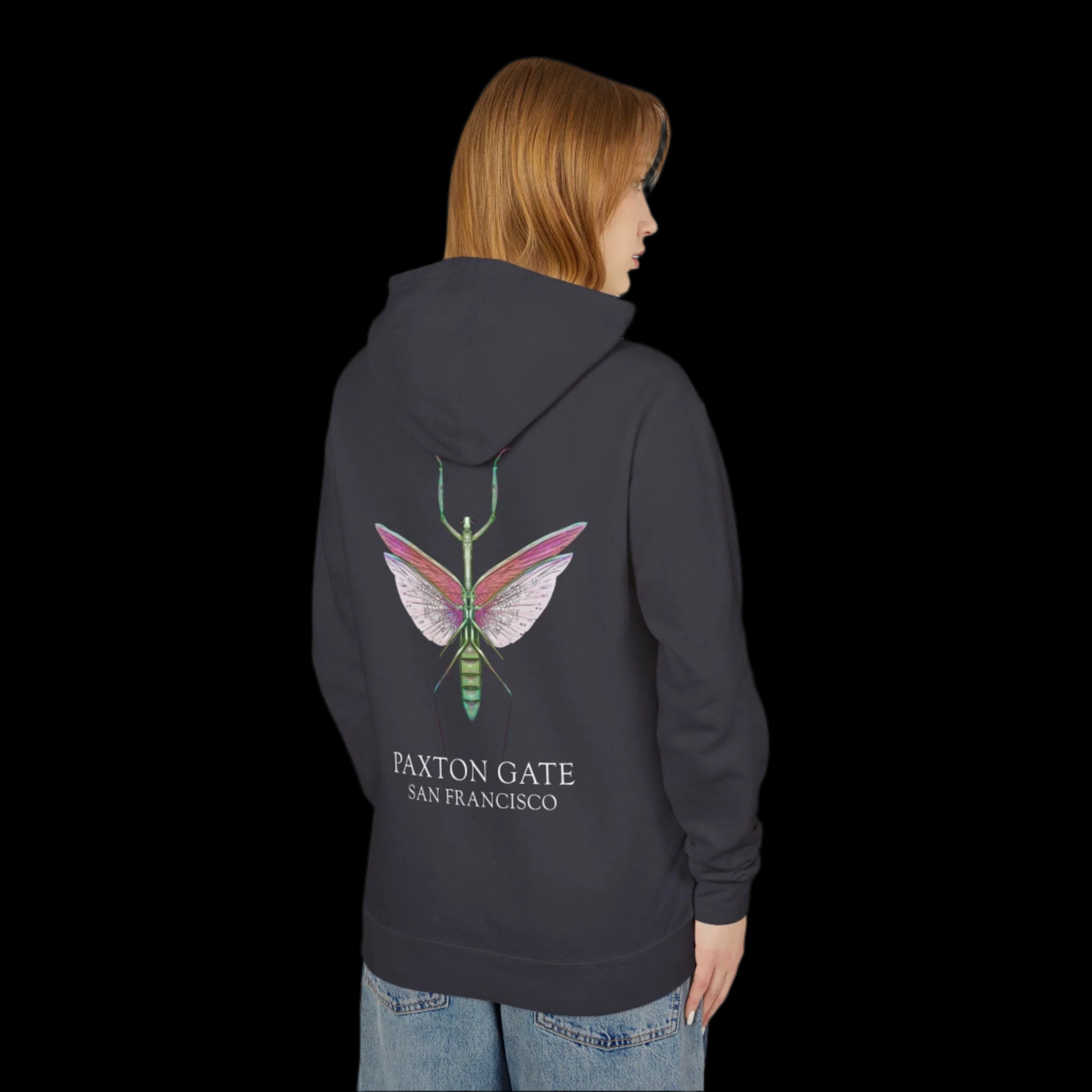 Unisex Paxton Gate Mantis Hoodie by Kris Struble - Stylish Insect Print Pullover for Nature Lovers | Perfect for Outdoor Adventures, Cosplay & Streetwear Fashion