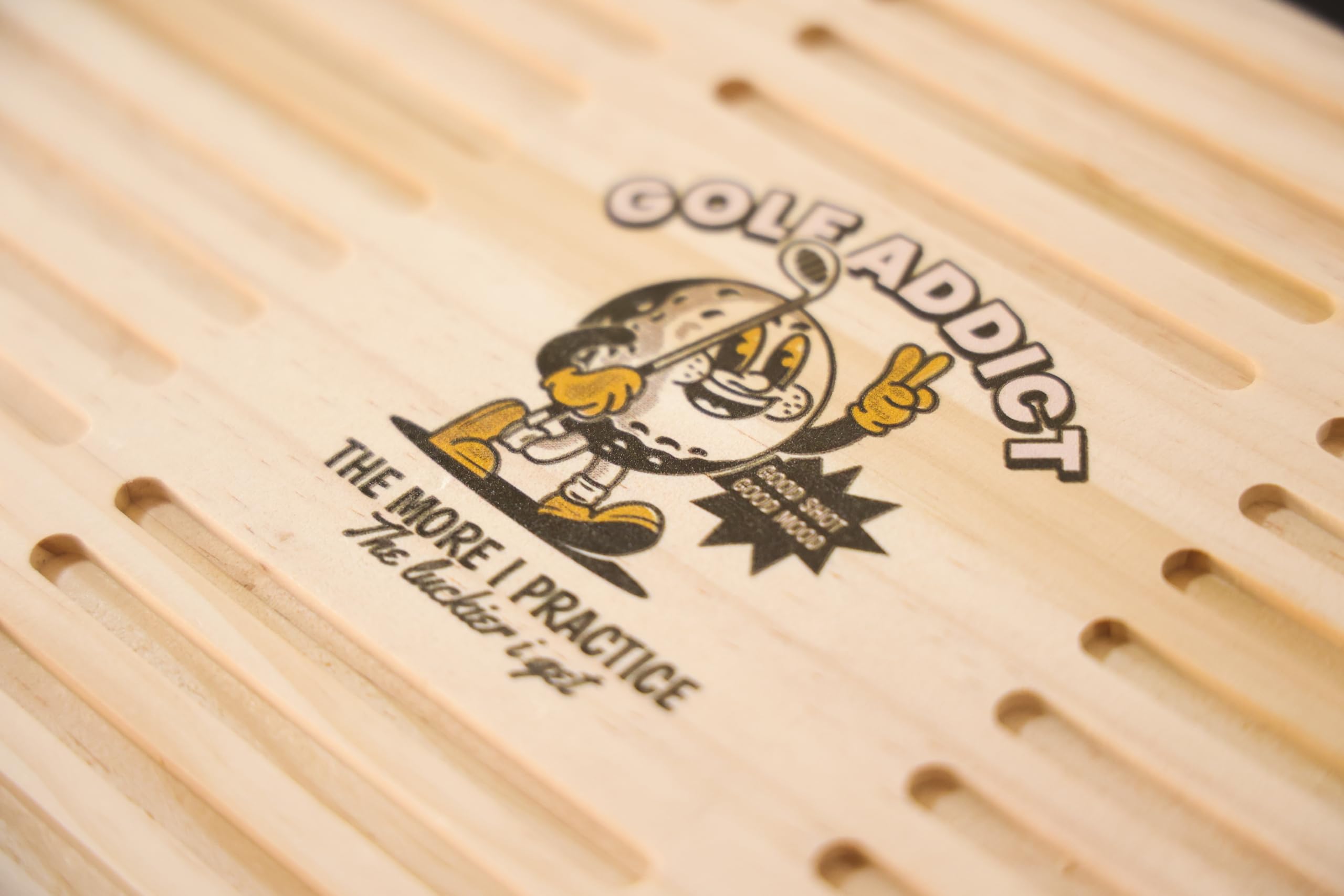 Premium Pine Wood Golf Pencil Display Case - Holds 36 Hexagonal Golf Pencils | Unique Golfer Gift for Men, Father & Husband | Golf Tournament Souvenirs & Collectibles | Perfect for Home Office, Man Cave or Golf Clubhouse Display