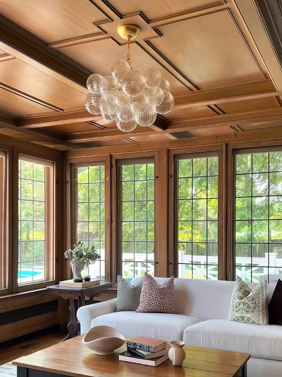Elegant Glass Ball Bubbles Chandelier - Modern Crystal Ceiling Light Fixture for Dining Room, Living Room & Bedroom Decor