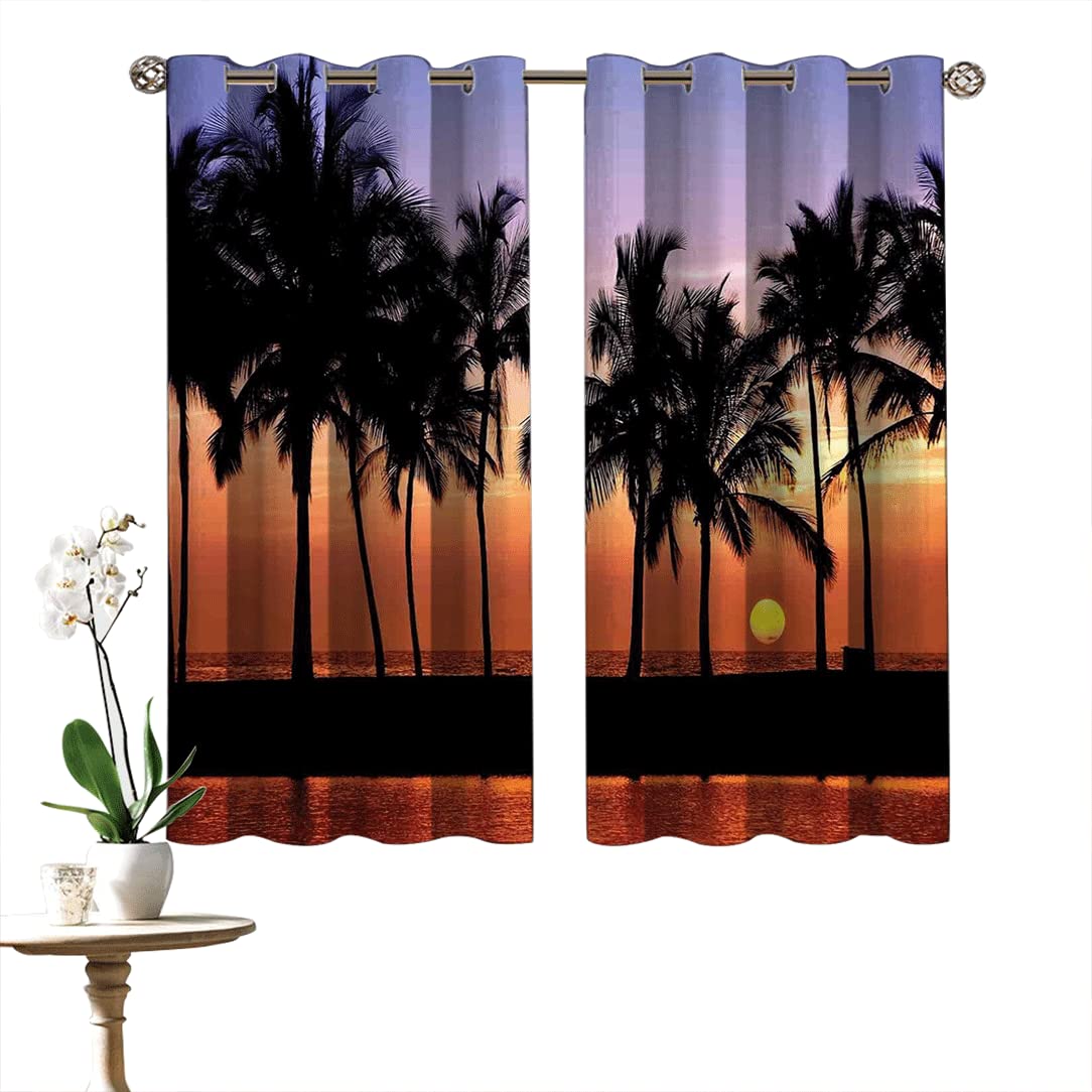 Blackout Curtains for Bedroom & Living Room - Thermal Insulated Room Darkening Curtains with Grommet Top, 72