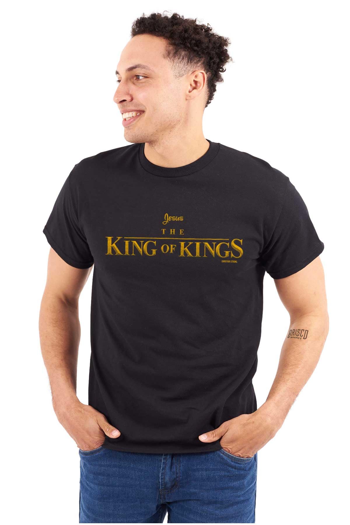 Jesus The King of Kings Christian Graphic T-Shirt for Men & Women - Religious Apparel for Church, Bible Study & Faith-Based Events