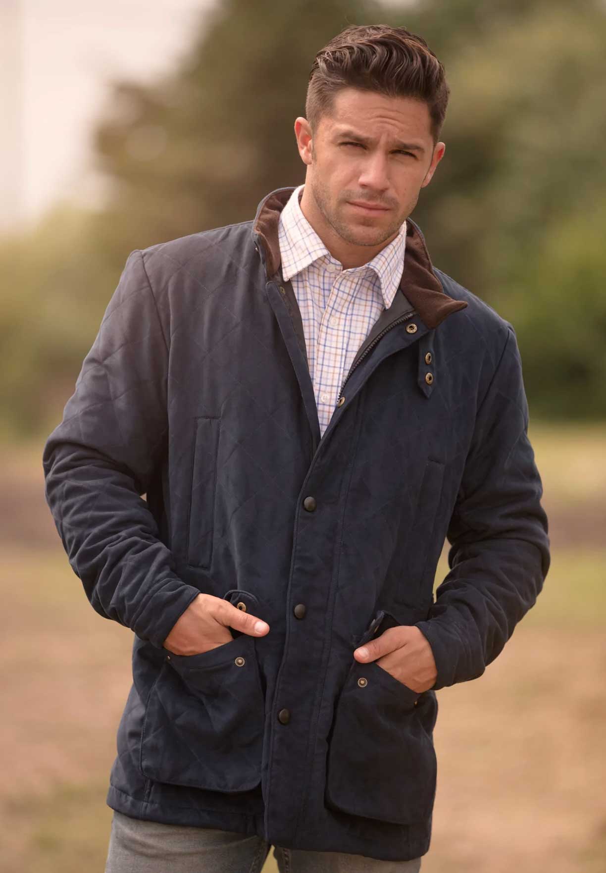 Alan Paine Felwell Quilted Jacket - Lightweight Water-Resistant Jacket for Men | Warm Winter Coat with Stylish Diamond Stitching | Perfect for Outdoor Activities, Hiking & Casual Wear