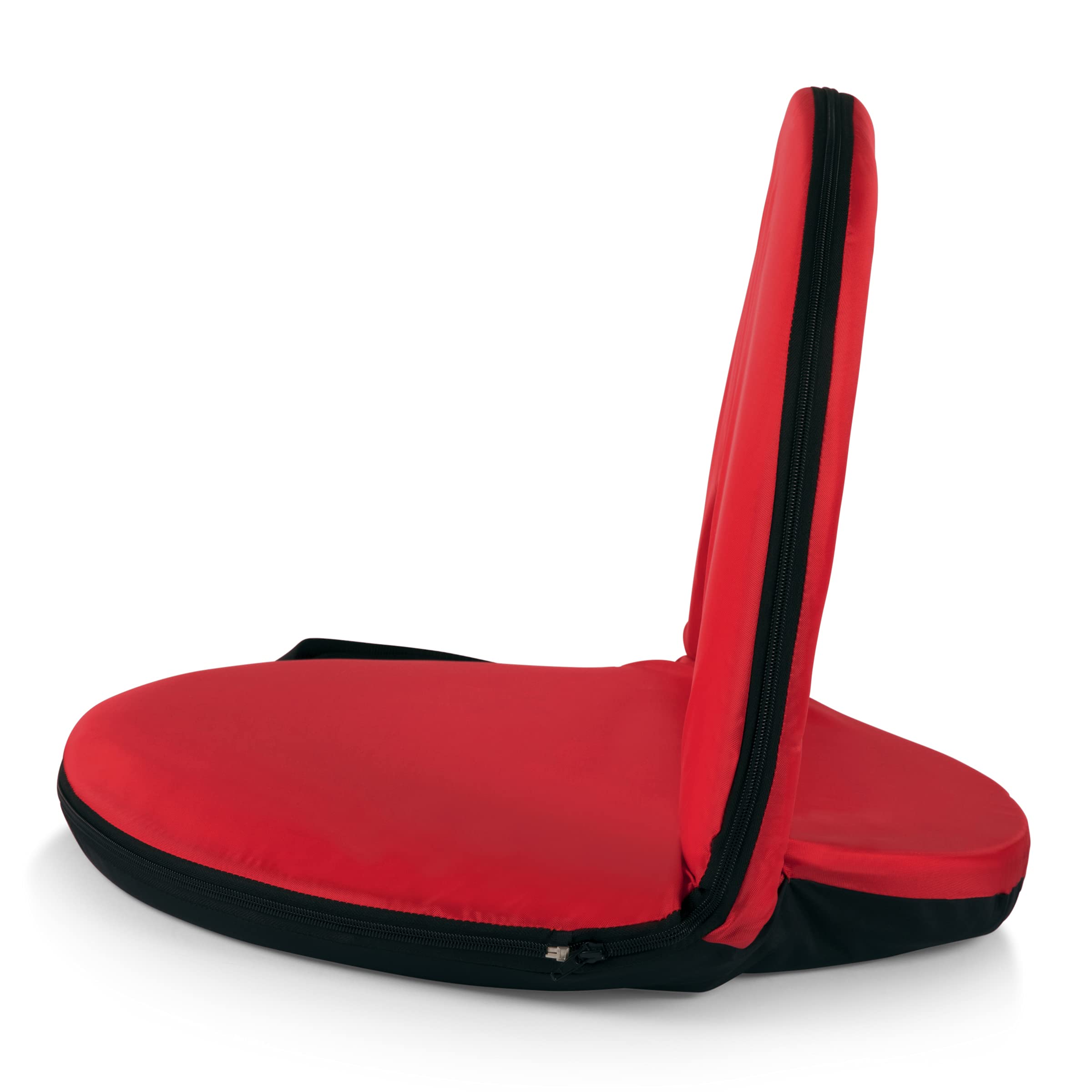 PICNIC TIME Oniva Stadium Seat - Reclining Bleacher Chair with Back Support, Portable Folding Seat for Sports Games, Beach, Camping & Outdoor Events (Red)