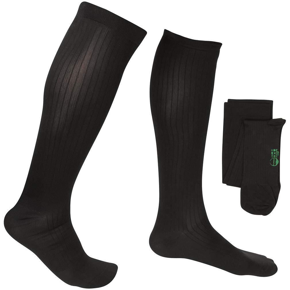 EvoNation Men's Knee High 8-15 mmHg Graduated Compression Socks for Travel & Sports - Mild Pressure Support for Circulation & Recovery - Perfect for Flying, Running & Long Workdays