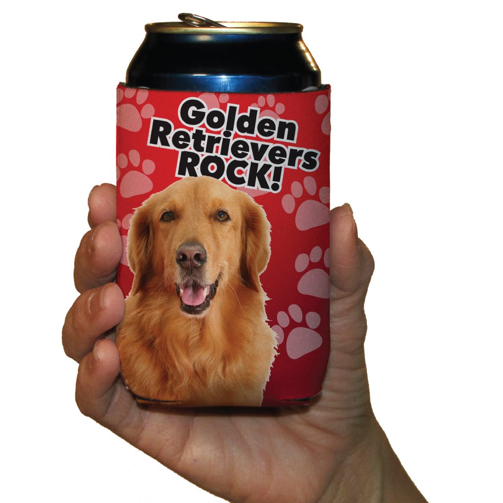 VictoryStore Dog House Shaped Can & Beverage Cooler Set with Golden Retriever Magnet - Insulated Beer & Soda Can Coolers for Parties, BBQs, and Outdoor Events
