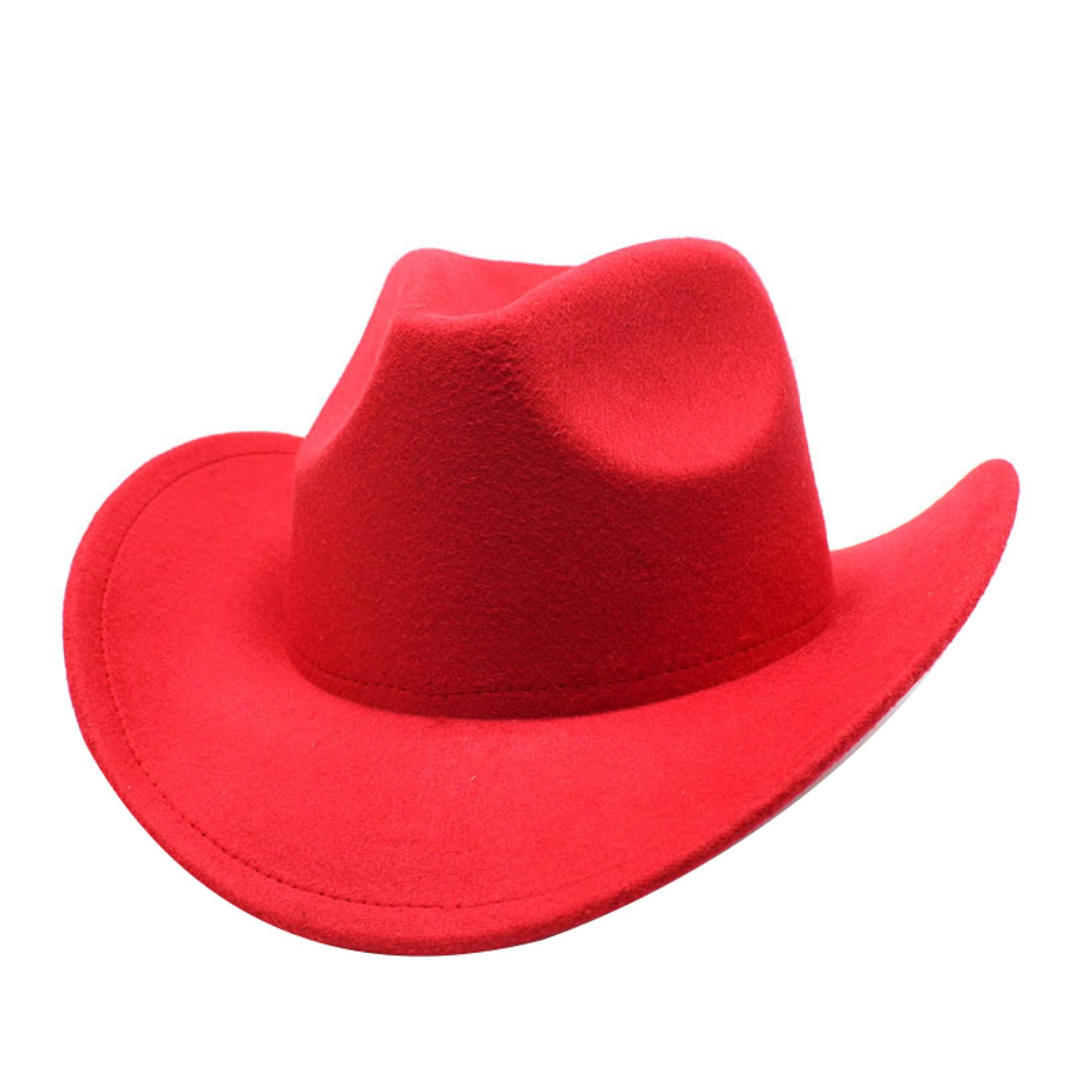 Roll-Up Felt Cowboy Hat for Men & Women - Wide Brim Fedora Style Cowboy Cap, All-Season Outdoor Wear, Coffee Brown - Perfect for Rodeo, Country Music Festivals & Western Fashion