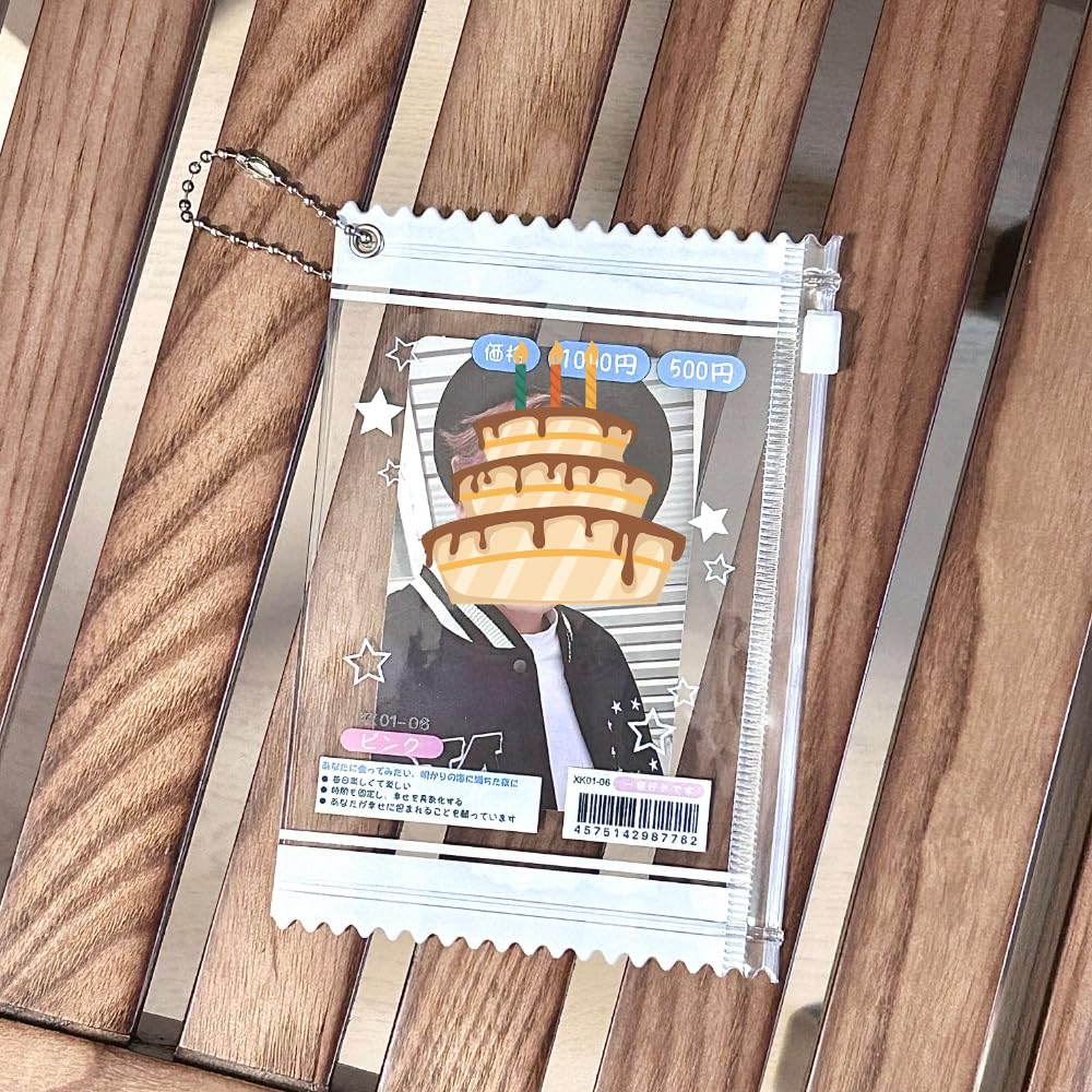Star Sweet Candy Photocard Holder - Lomo Card Keychain & Postcard Organizer for Kpop Fans, Collectors - Perfect for Concerts, Gifts, and Display