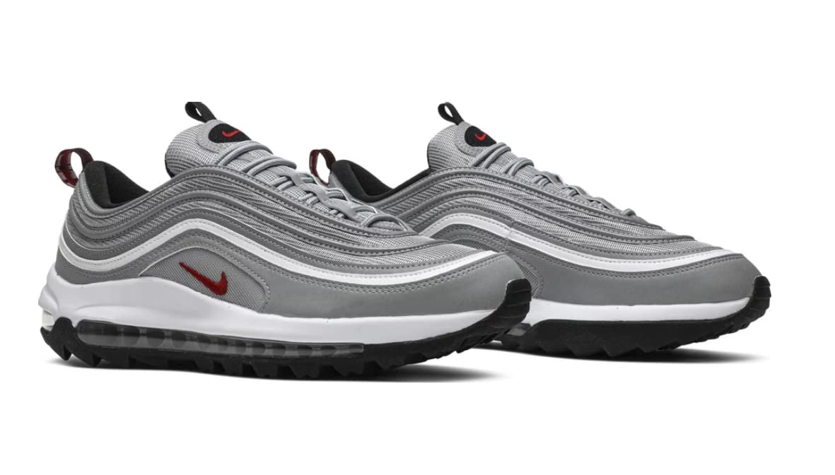 Nike Air Max 97 Golf Shoes Men's Silver Bullet - Lightweight Comfortable Sneakers for Golfing, Running & Casual Wear
