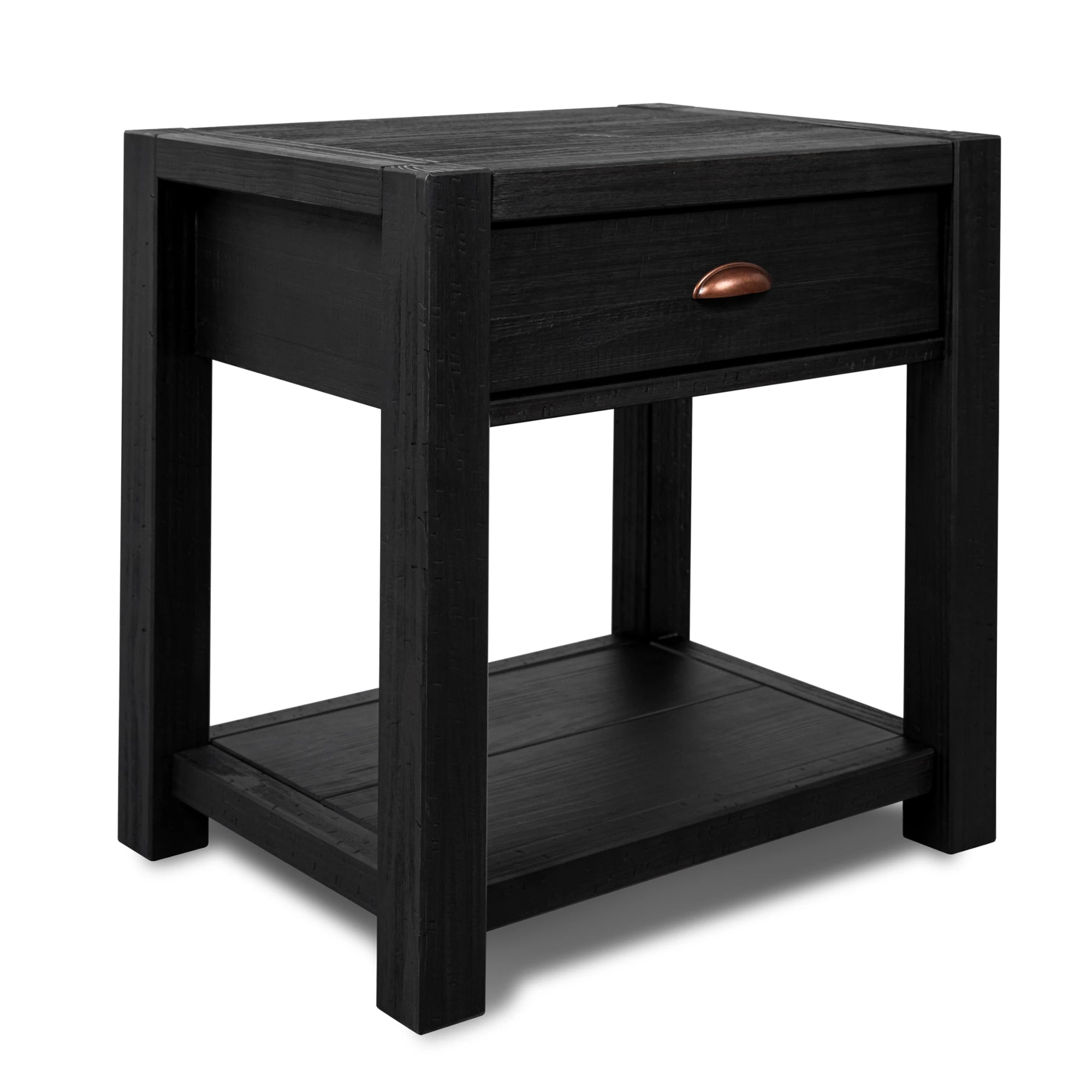 Modern Montauk End Table - Stylish Nightstand for Bedroom, Living Room & Office - Compact Side Table with Storage Shelf - Perfect for Small Spaces, Apartments & Dorm Rooms
