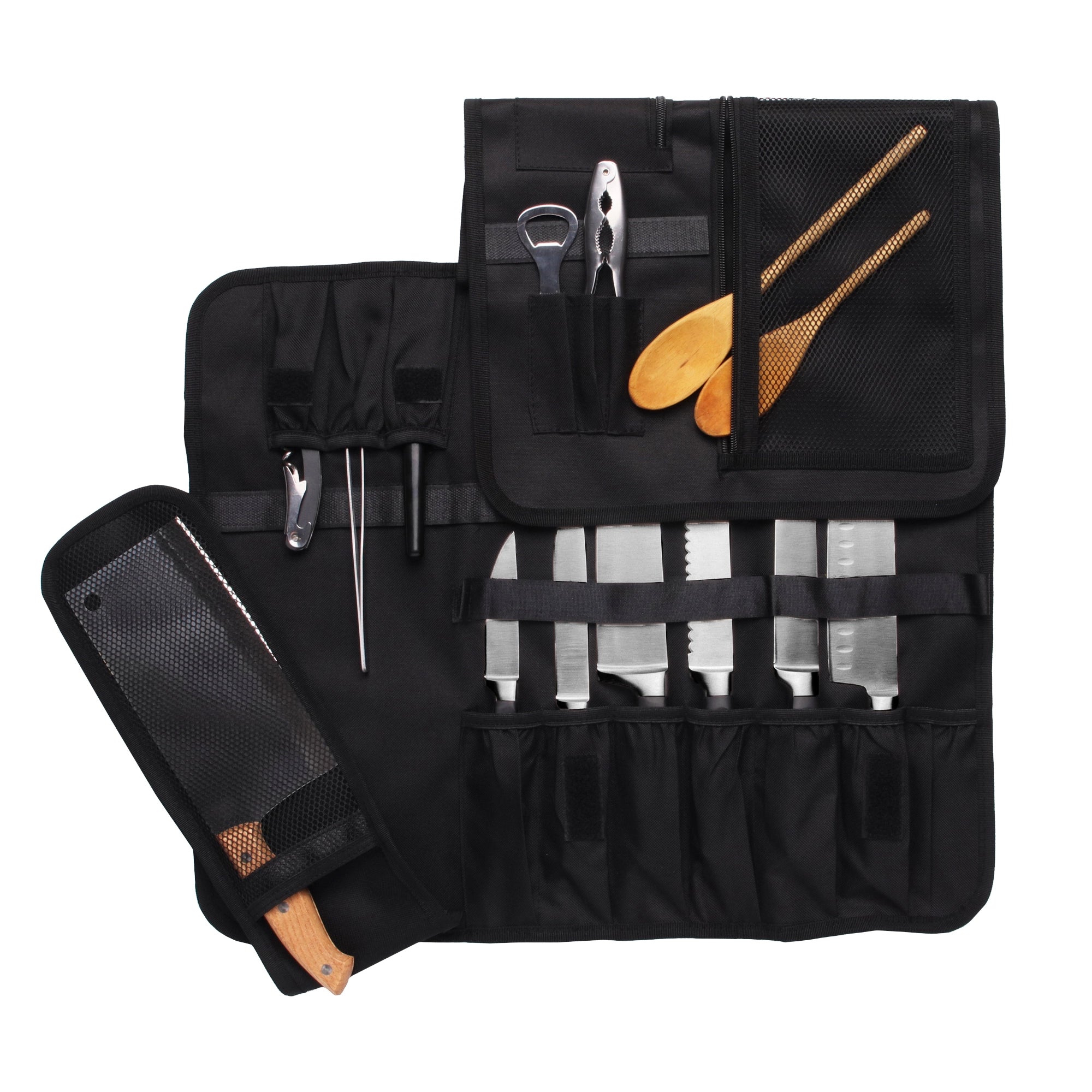 Professional Chef Knife Roll Bag with 8+ Slots - Perfect for Kitchen, Culinary School & Travel - Durable Knife Storage & Organizer for Chefs & Home Cooks