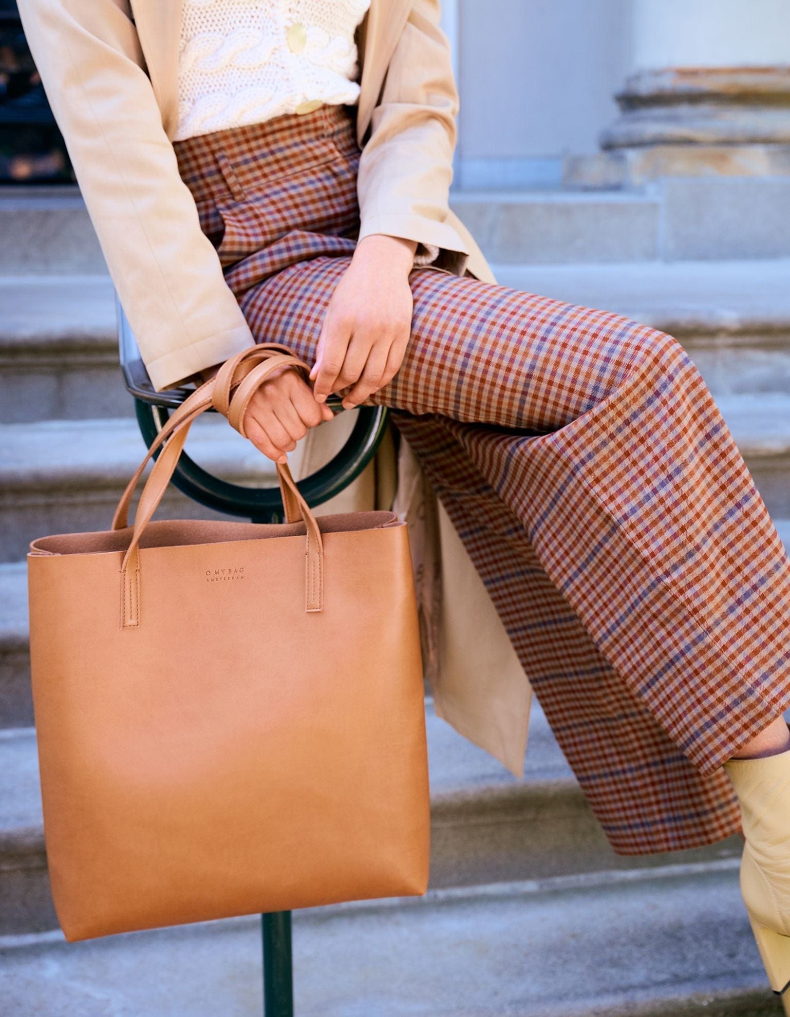 Georgia Unisex Vegan Leather Tote Bag - Apple Inspired Design in Brown | Perfect for Work, Travel & Everyday Use