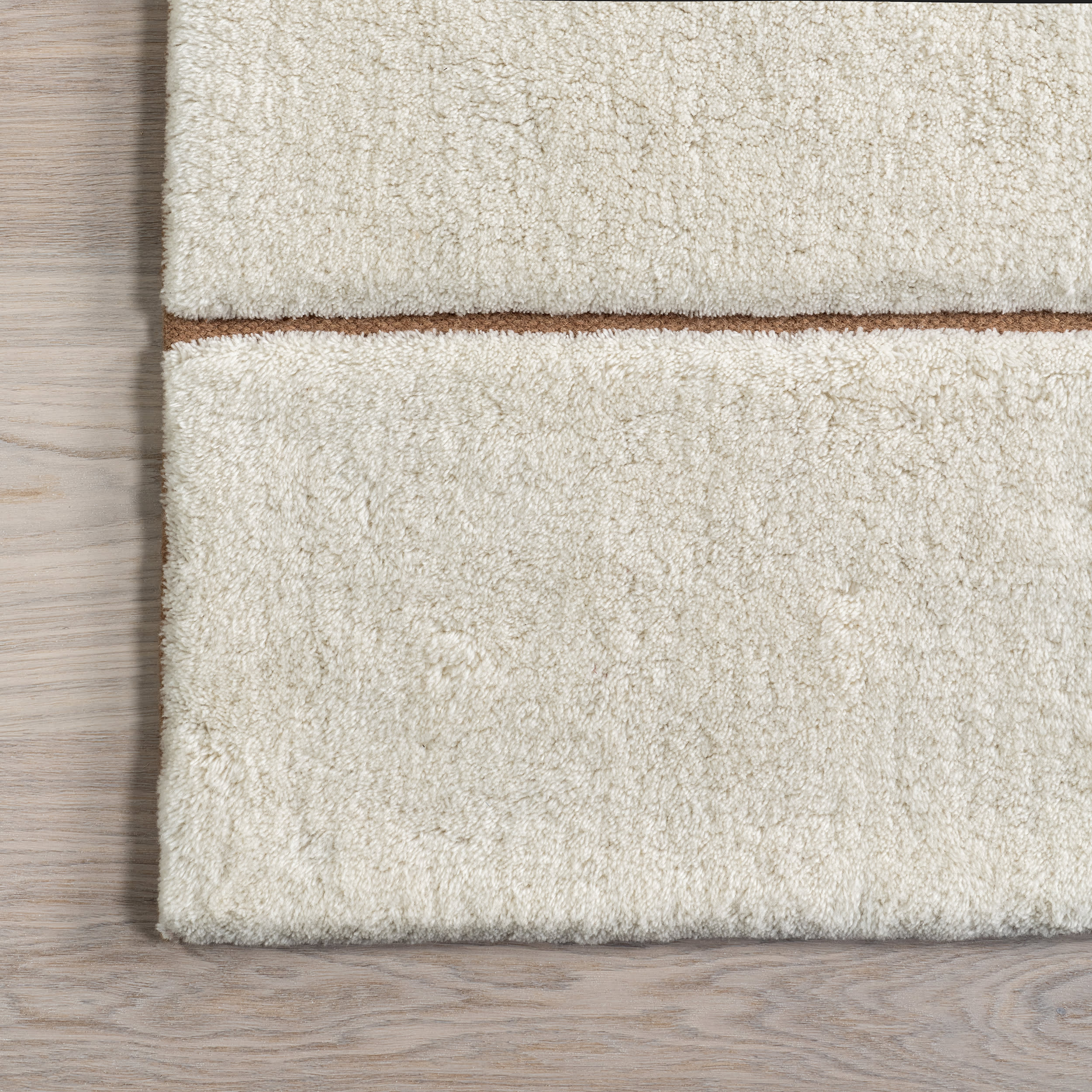 Brega Geometric New Zealand Wool Rug - Soft Cream Area Rug for Living Room, Bedroom & Office | Eco-Friendly Handmade Home Decor