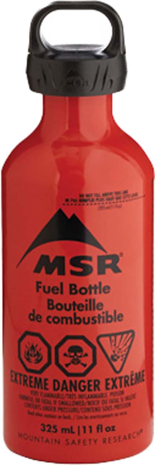 MSR Liquid Fuel Bottle 11oz - Lightweight Red Fuel Container for Camping, Hiking & Backpacking - Perfect for Stove Fuel, Kerosene or White Gas Storage
