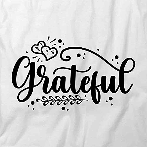 Grateful T-Shirt for Men & Women - Soft Cotton Graphic Tee with Printed Design in White - Perfect for Concerts, Festivals and Casual Wear